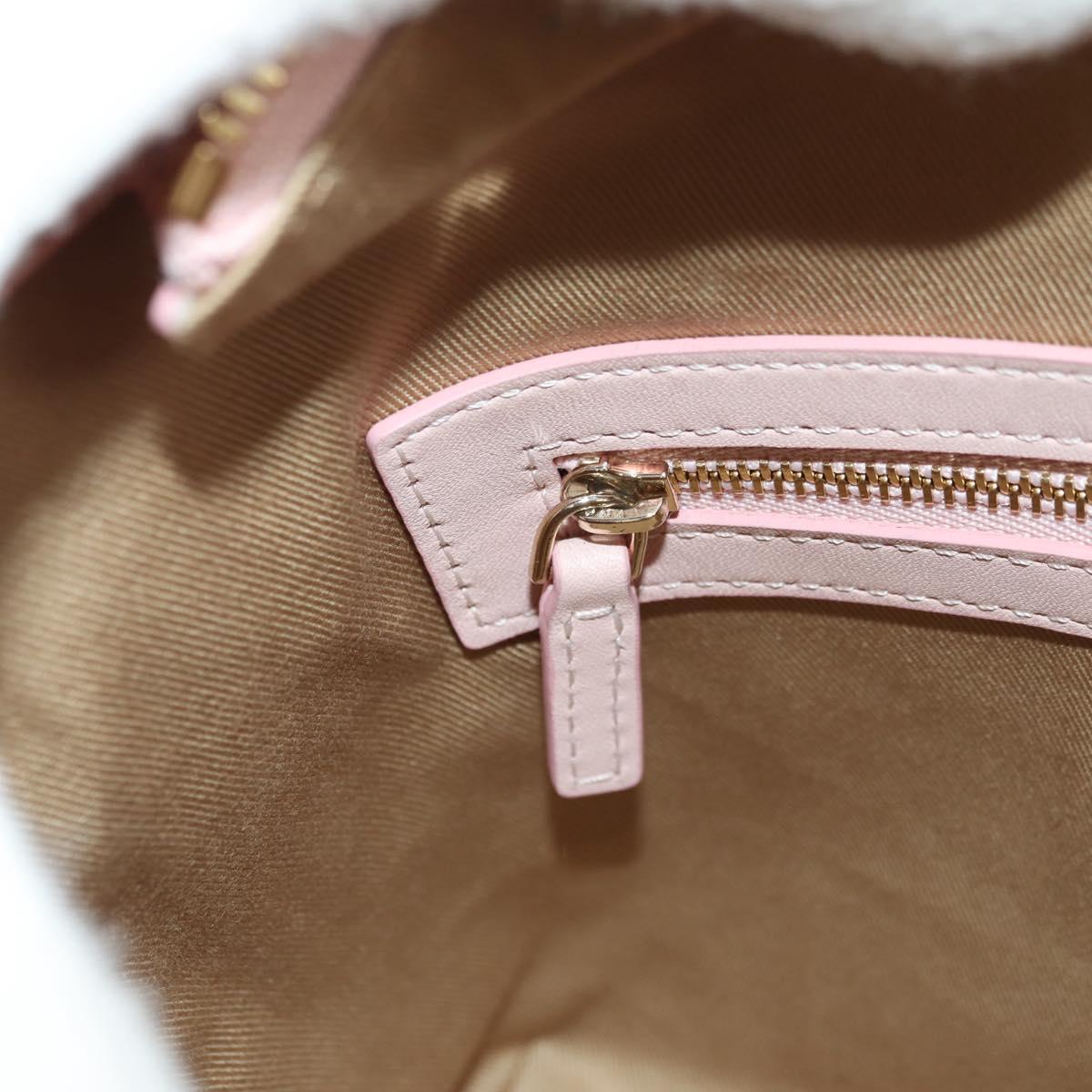 MCM Vicetos Logogram Sanrio Kitty Bag PVC Leather 2way Pink Gold Auth 179864SM