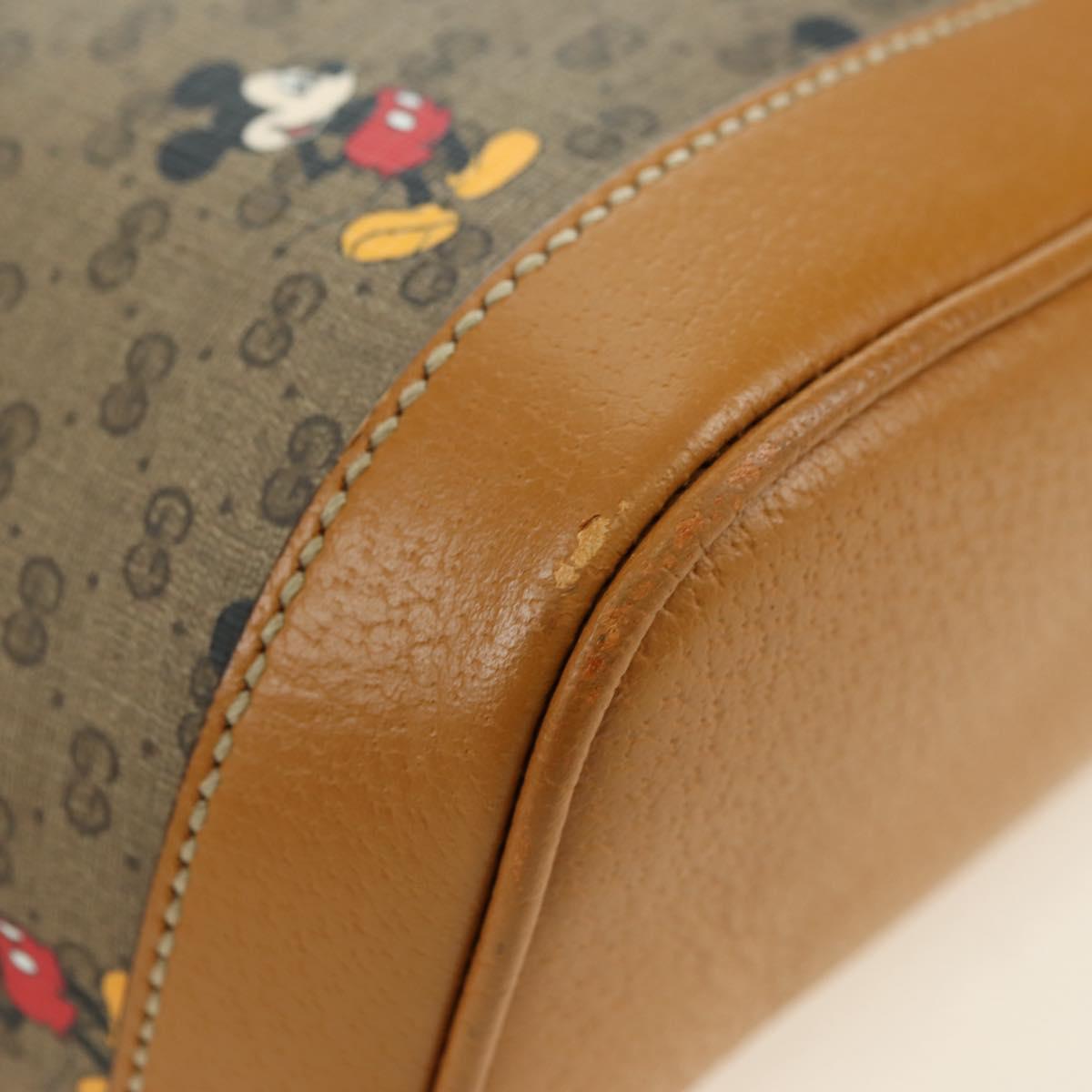 GUCCI Micro GG Supreme Disney Backpack PVC Beige Gold 552884 Auth 179866SAM