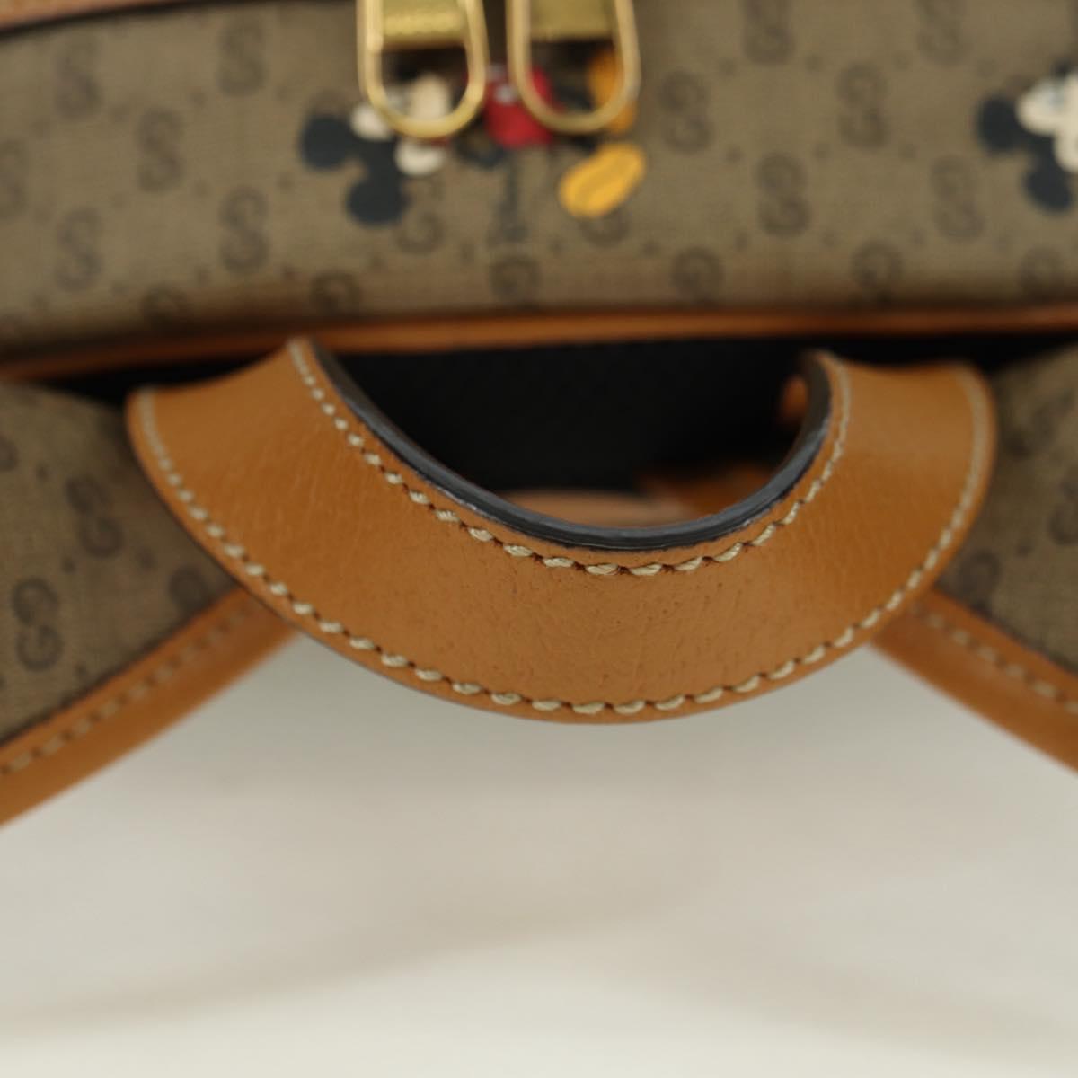 GUCCI Micro GG Supreme Disney Backpack PVC Beige Gold 552884 Auth 179866SAM