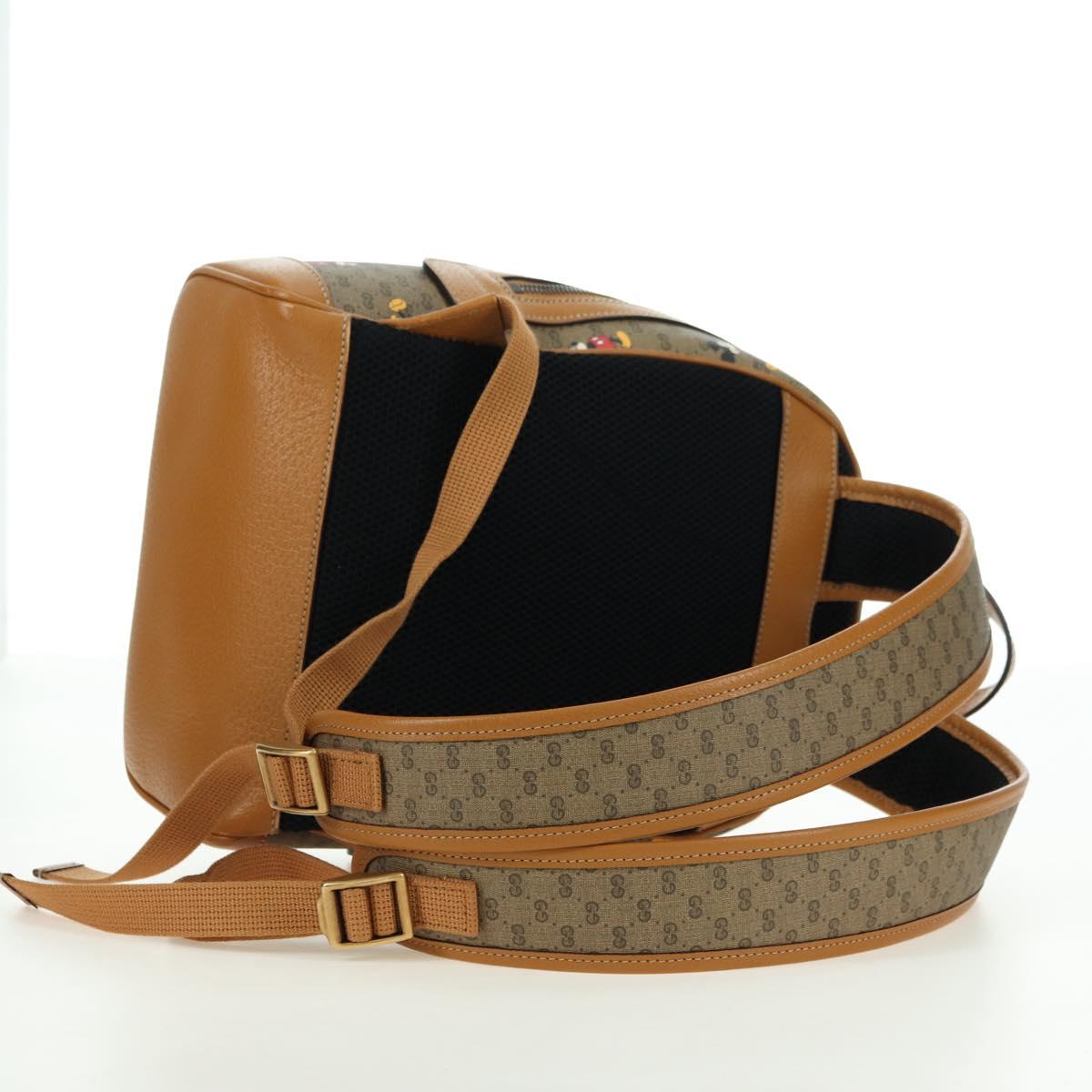 GUCCI Micro GG Supreme Disney Backpack PVC Beige Gold 552884 Auth 179866SAM