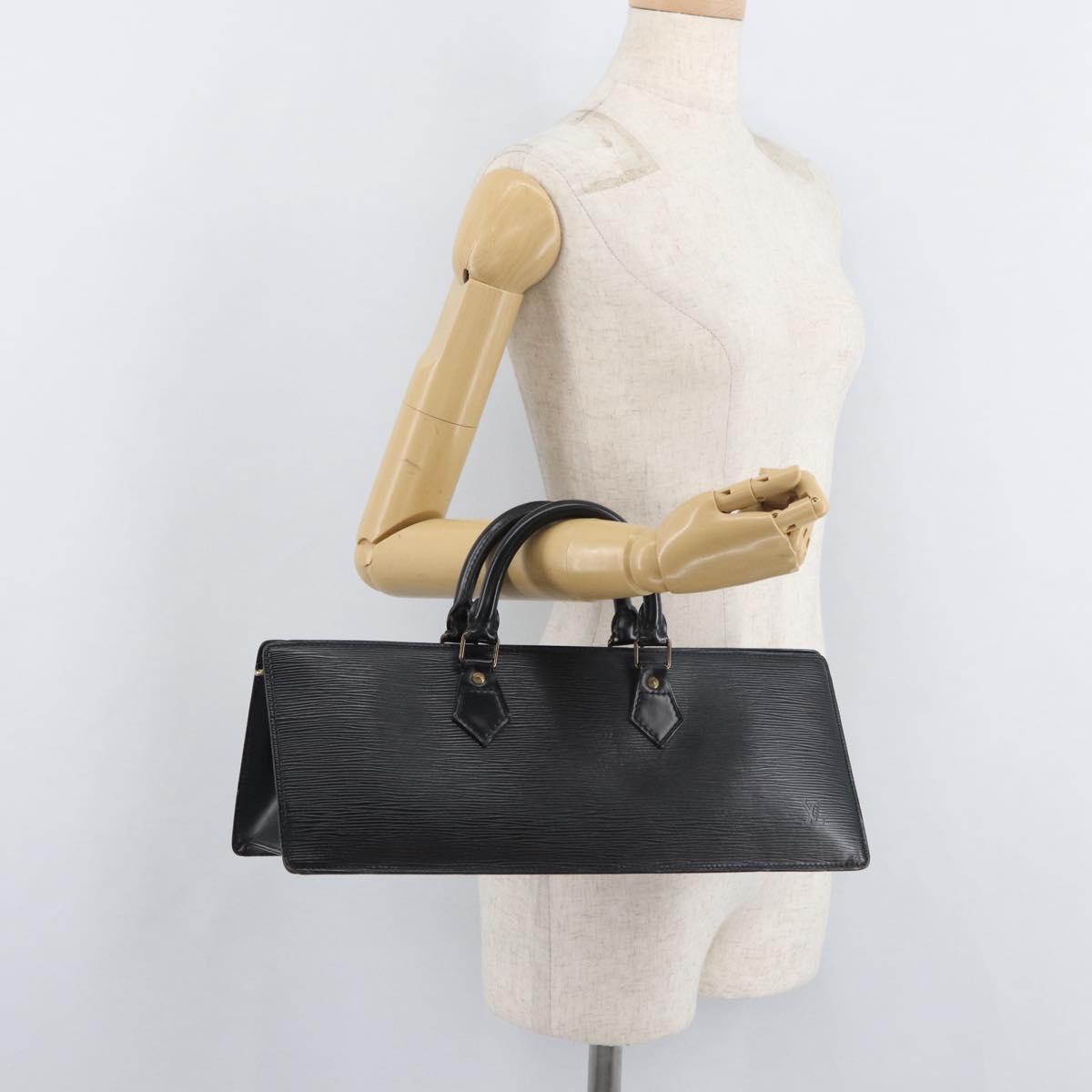 LOUIS VUITTON Epi Sac Triangle Hand Bag Black M52092 LV Auth 179877