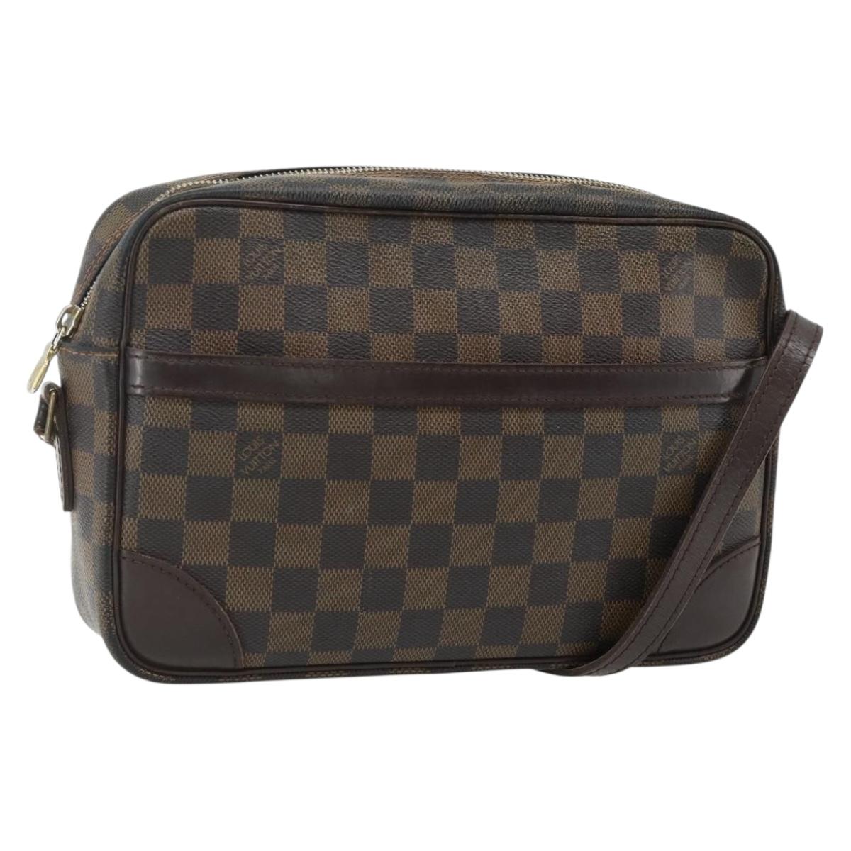 LOUIS VUITTON Damier Ebene Trocadero 27 Shoulder Bag SPO N48085 LV Auth 179881