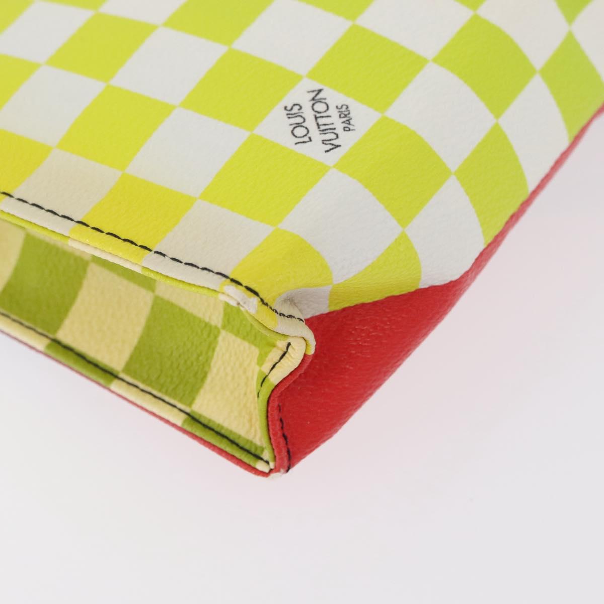 LOUIS VUITTON 2017 Cruise Collection Lace Toilette 27 Pouch Yellow Auth 179882