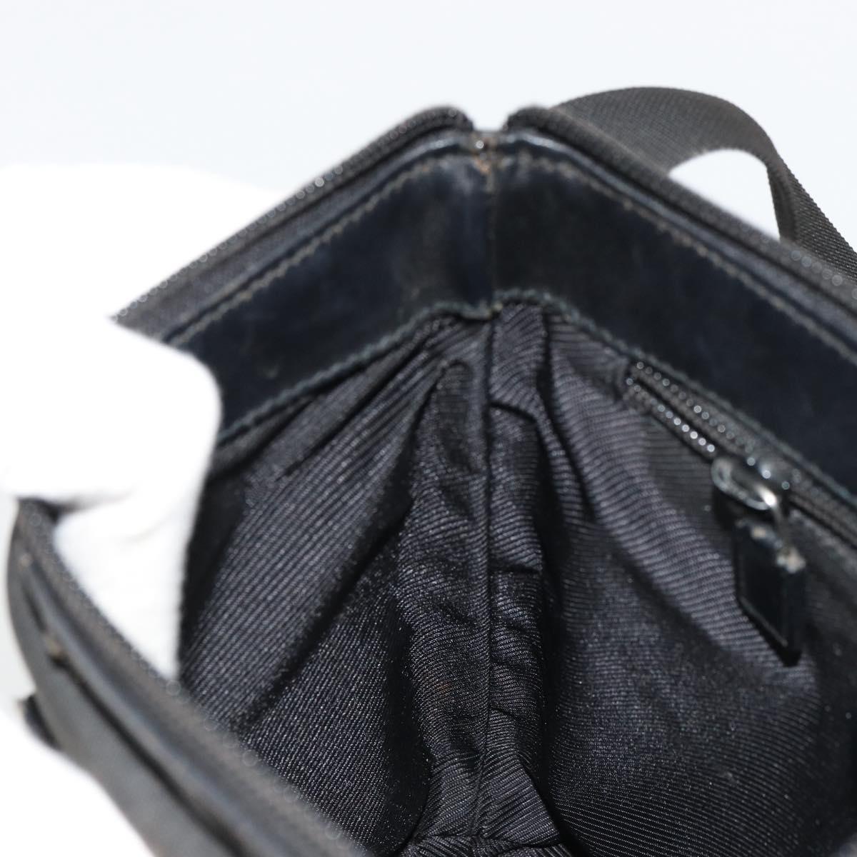 GUCCI Shoulder Bag Nylon Black Silver 92646 Auth 179896