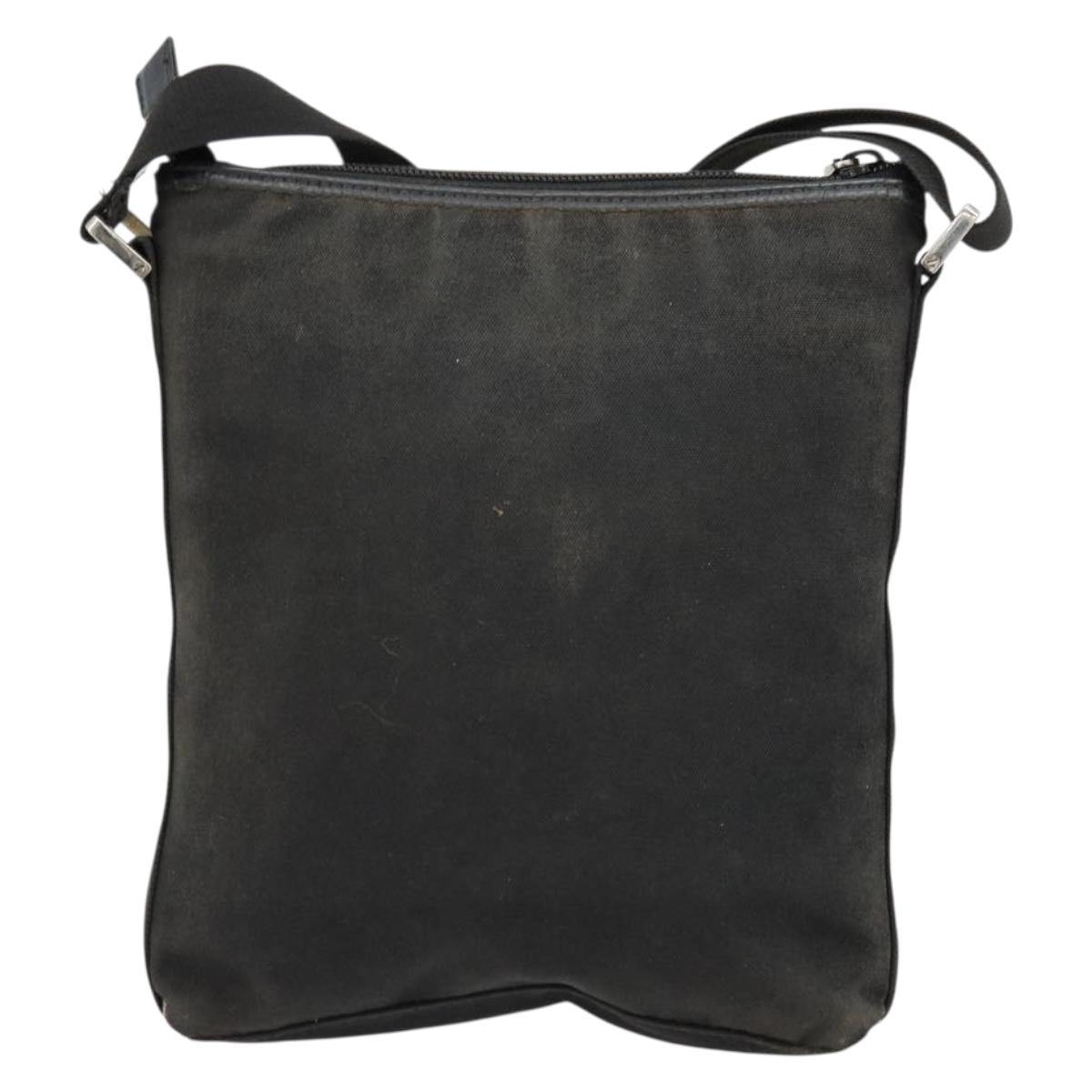 GUCCI Shoulder Bag Nylon Black Silver 92646 Auth 179896