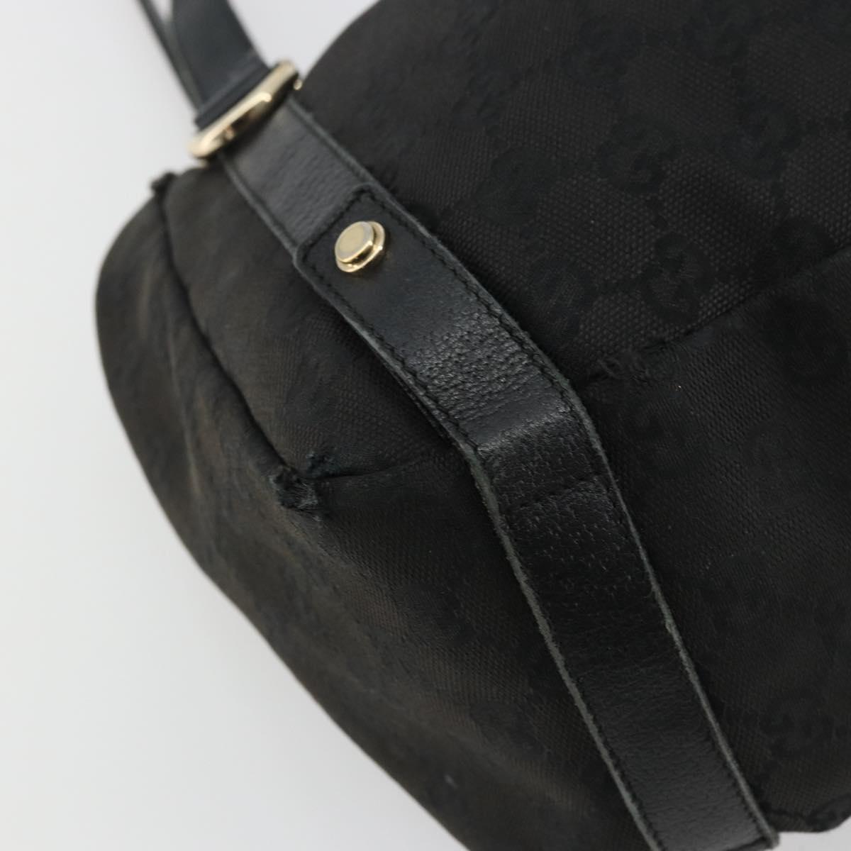 GUCCI GG Canvas Abbey Tote Bag Black Gold 130736 Auth 179901