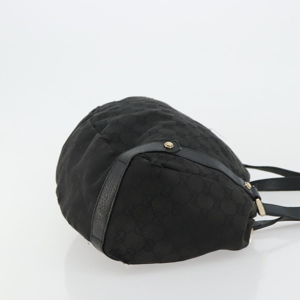 GUCCI GG Canvas Abbey Tote Bag Black Gold 130736 Auth 179901
