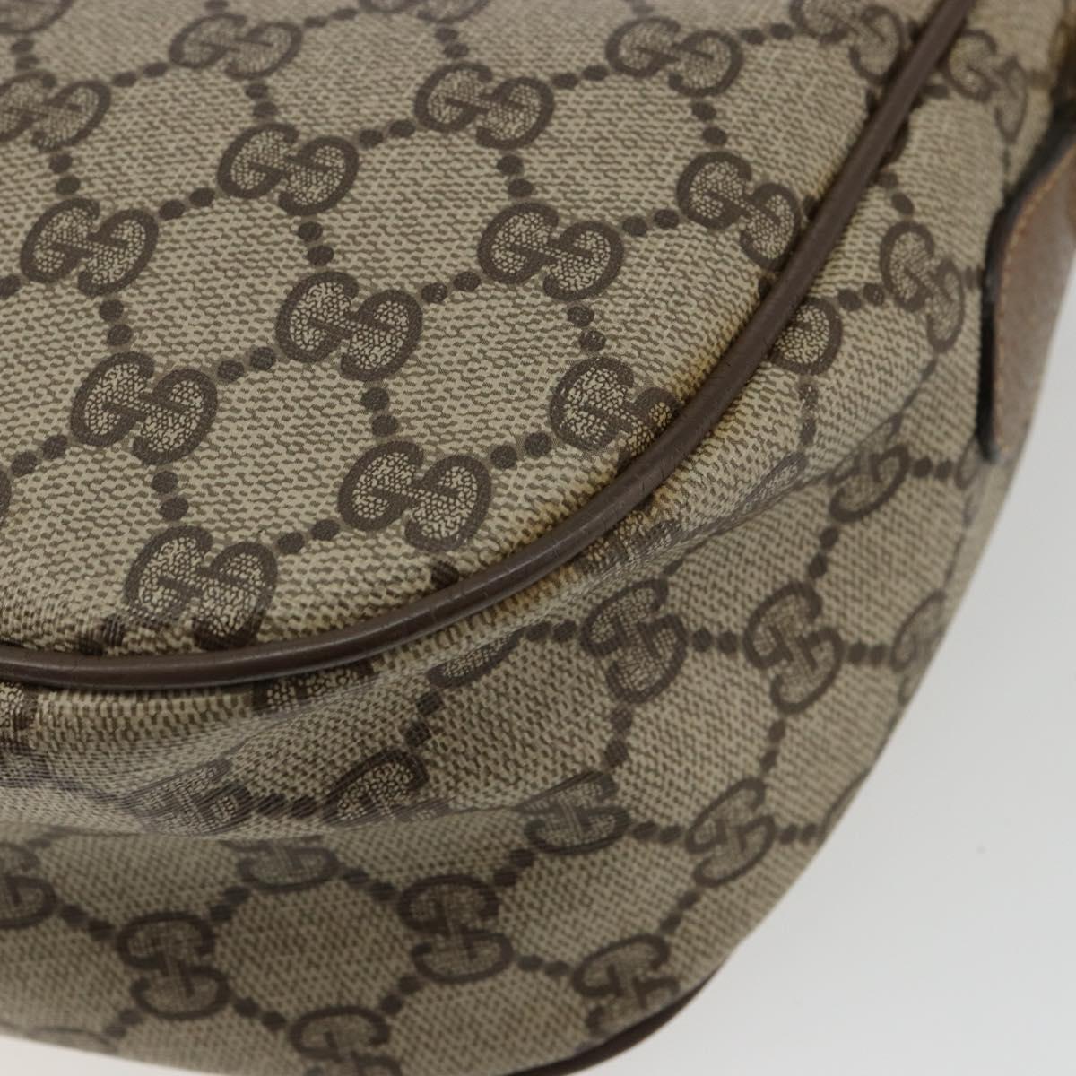 GUCCI GG Supreme Web Sherry Line Bag PVC Beige Gold 89 02 032 Auth 179902