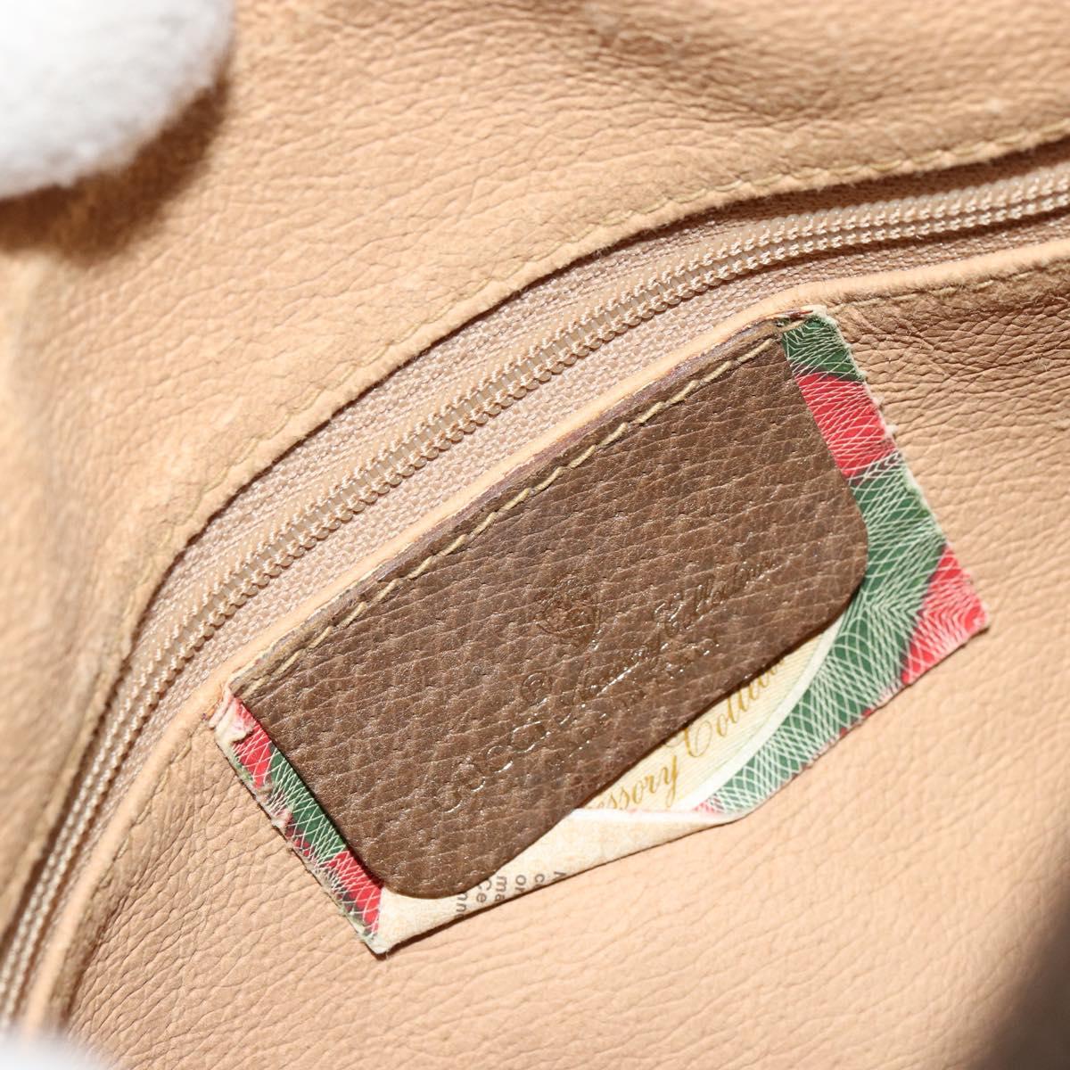 GUCCI GG Supreme Web Sherry Line Bag PVC Beige Gold 89 02 032 Auth 179902