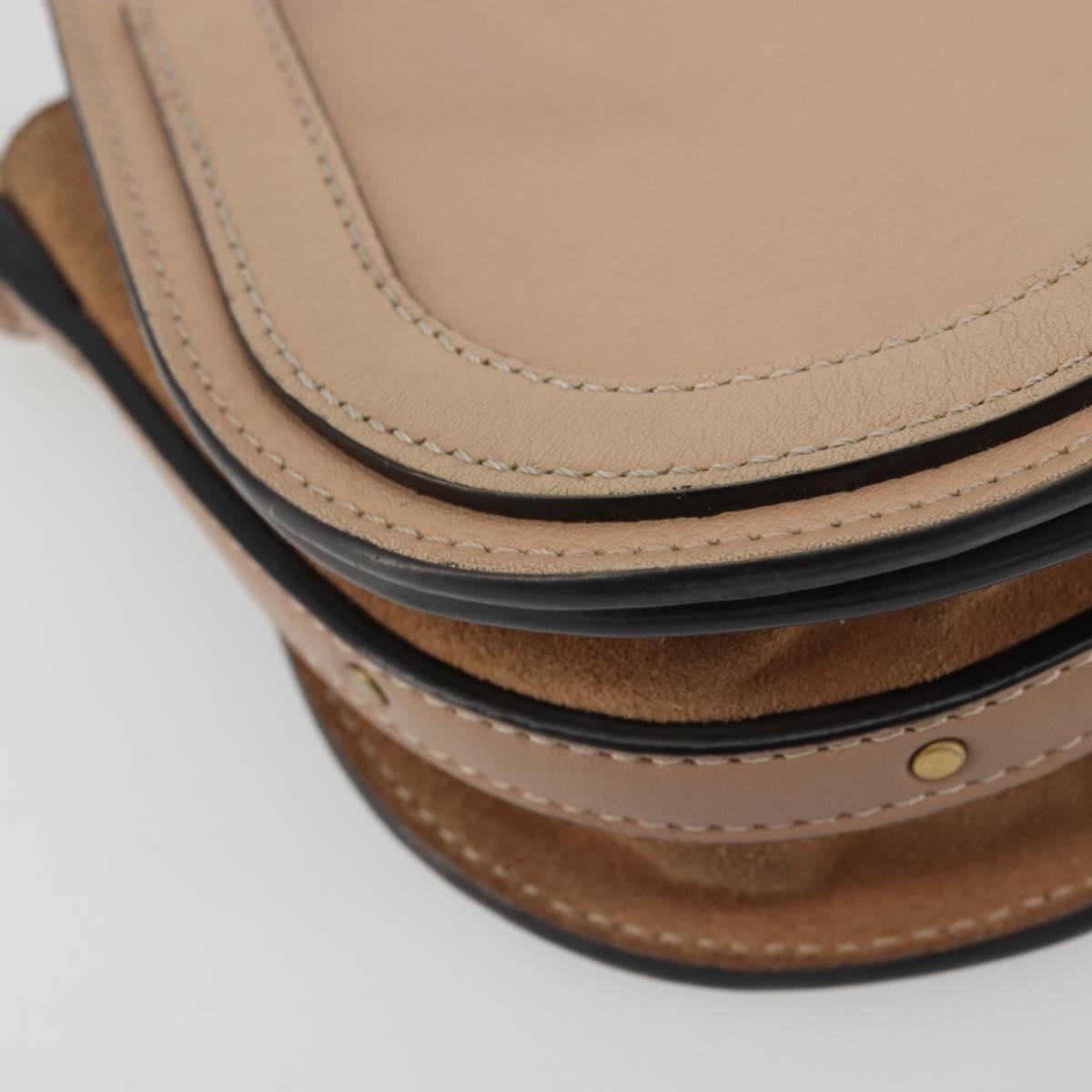 Chloe Nile Hand Bag Leather 2way Pink Gold Auth 179908A