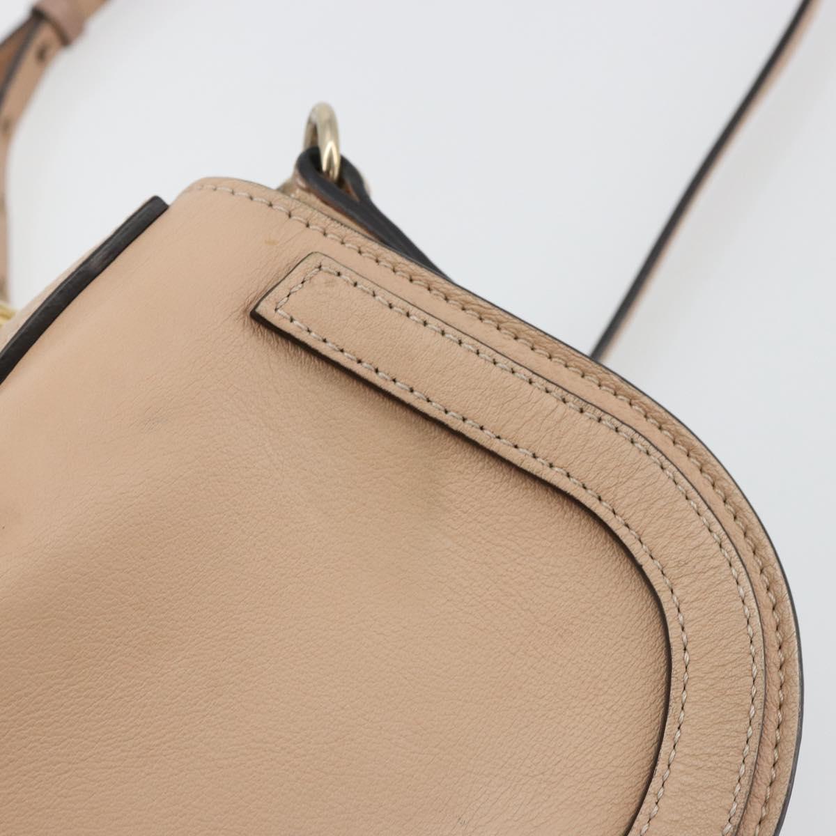 Chloe Nile Hand Bag Leather 2way Pink Gold Auth 179908A