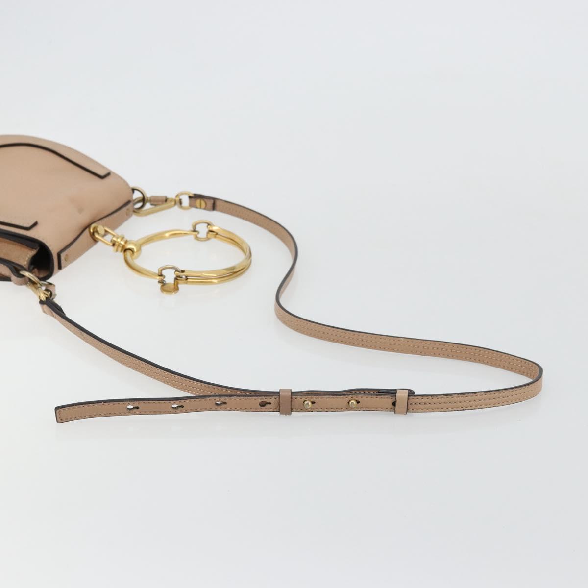 Chloe Nile Hand Bag Leather 2way Pink Gold Auth 179908A