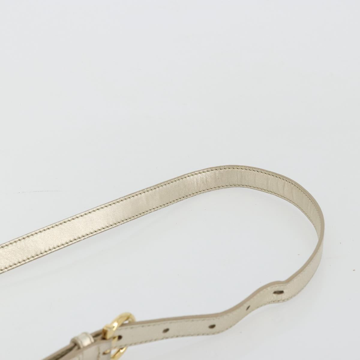 Salvatore Ferragamo Sofia Gancini Hand Bag Leather 2way Gold Auth 179912A