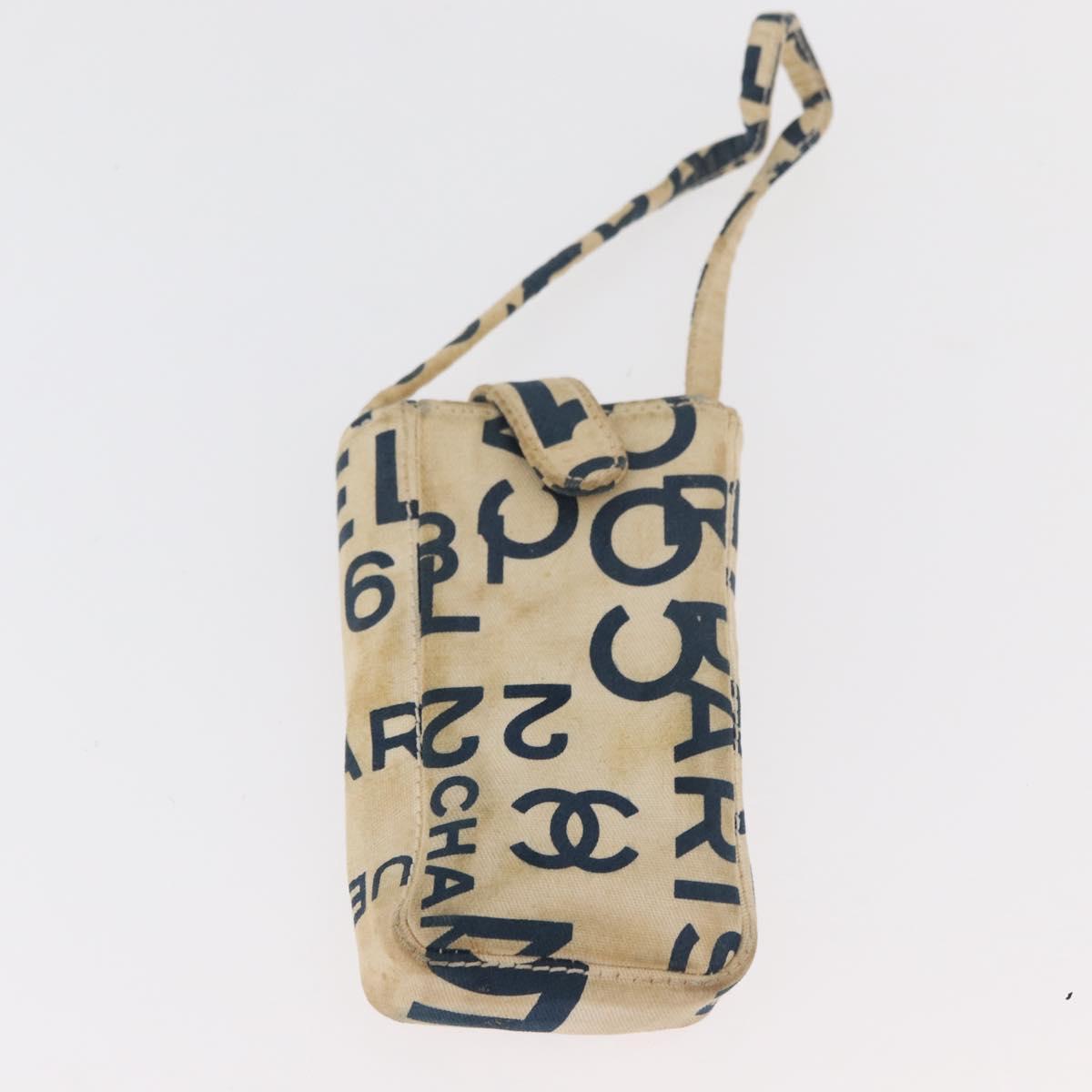 CHANEL By Sea Line Tote Bag Canvas White Silver CC Auth 179915