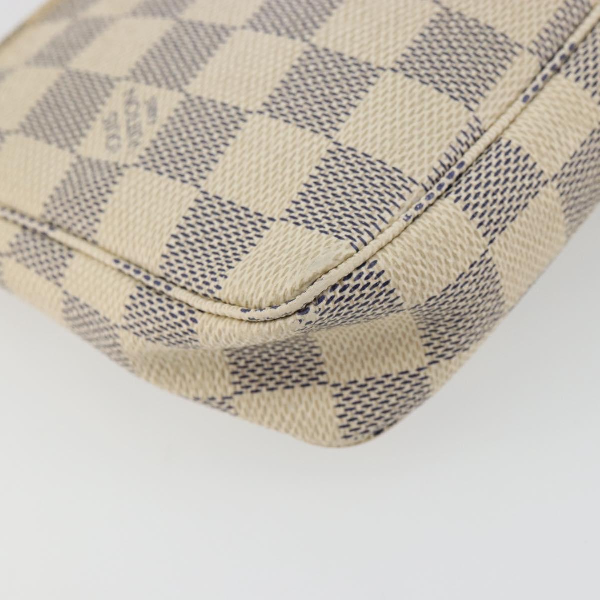 LOUIS VUITTON Damier Azur Pochette Accessoires Pouch N41207 LV Auth 179925