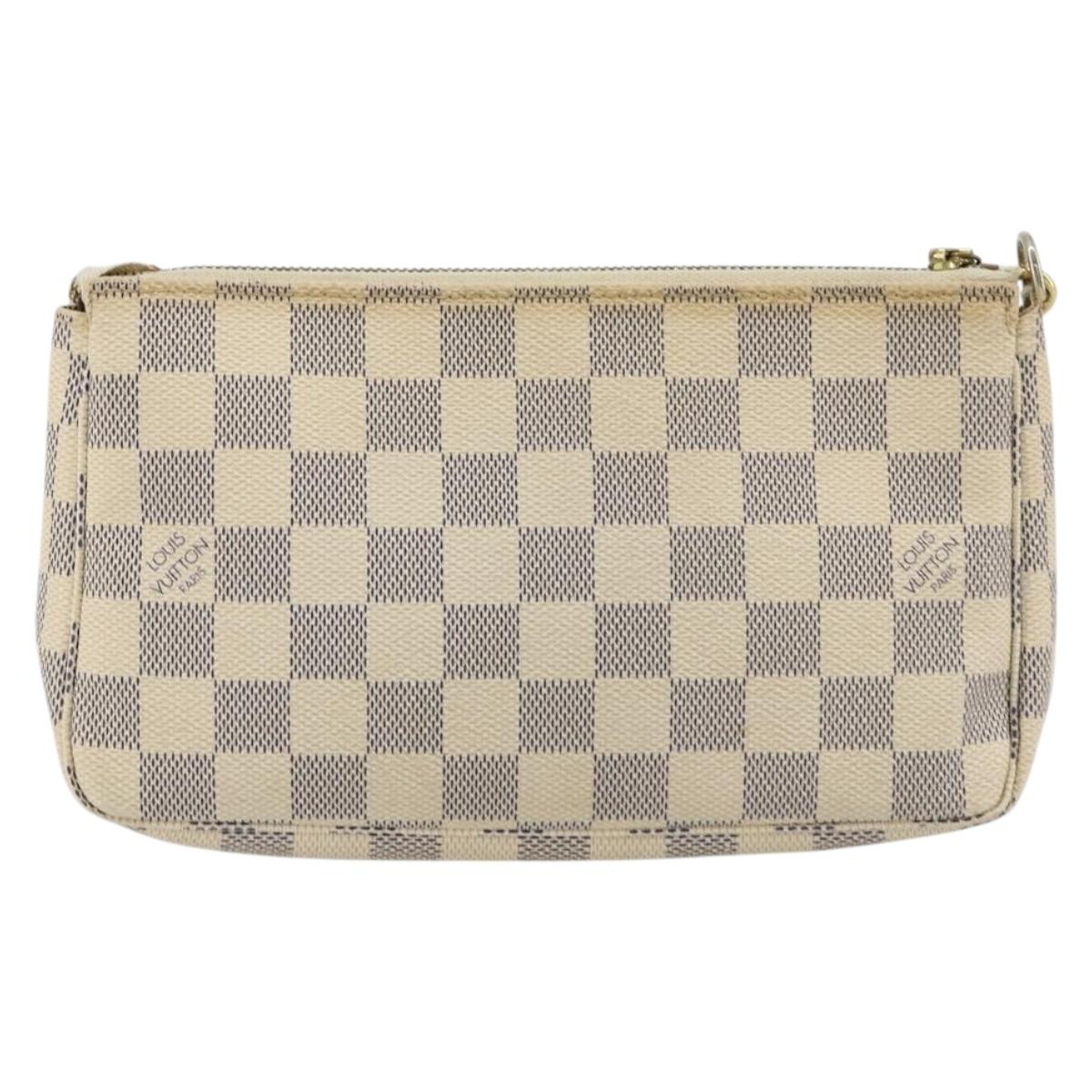 LOUIS VUITTON Damier Azur Pochette Accessoires Pouch N41207 LV Auth 179925