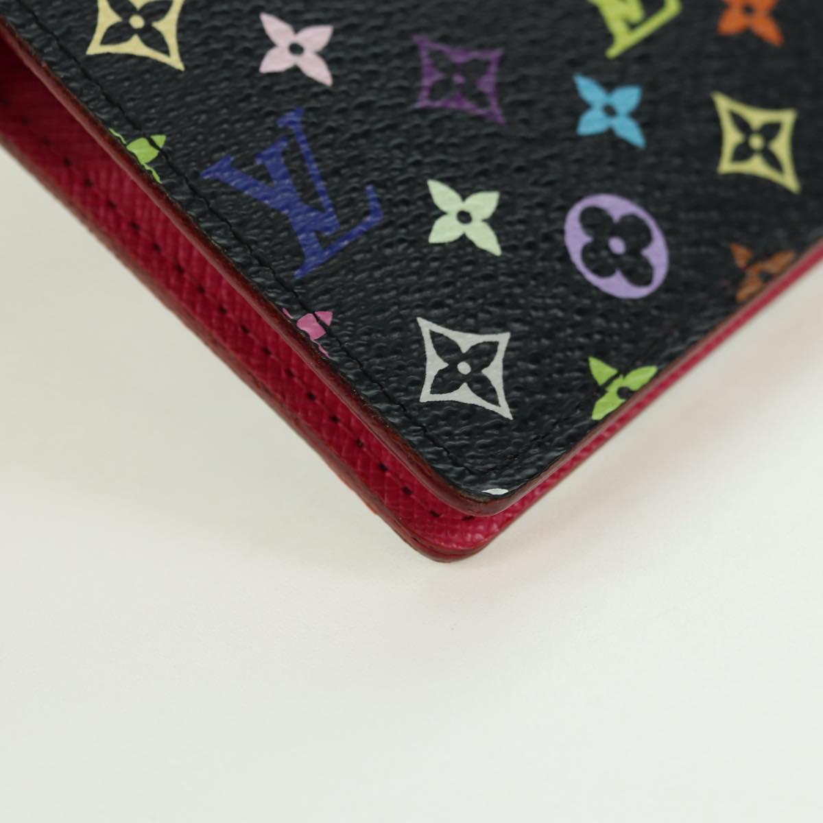 LOUIS VUITTON Monogram Multicolor Agenda PM Day Cover Black R20895 Auth 179928V