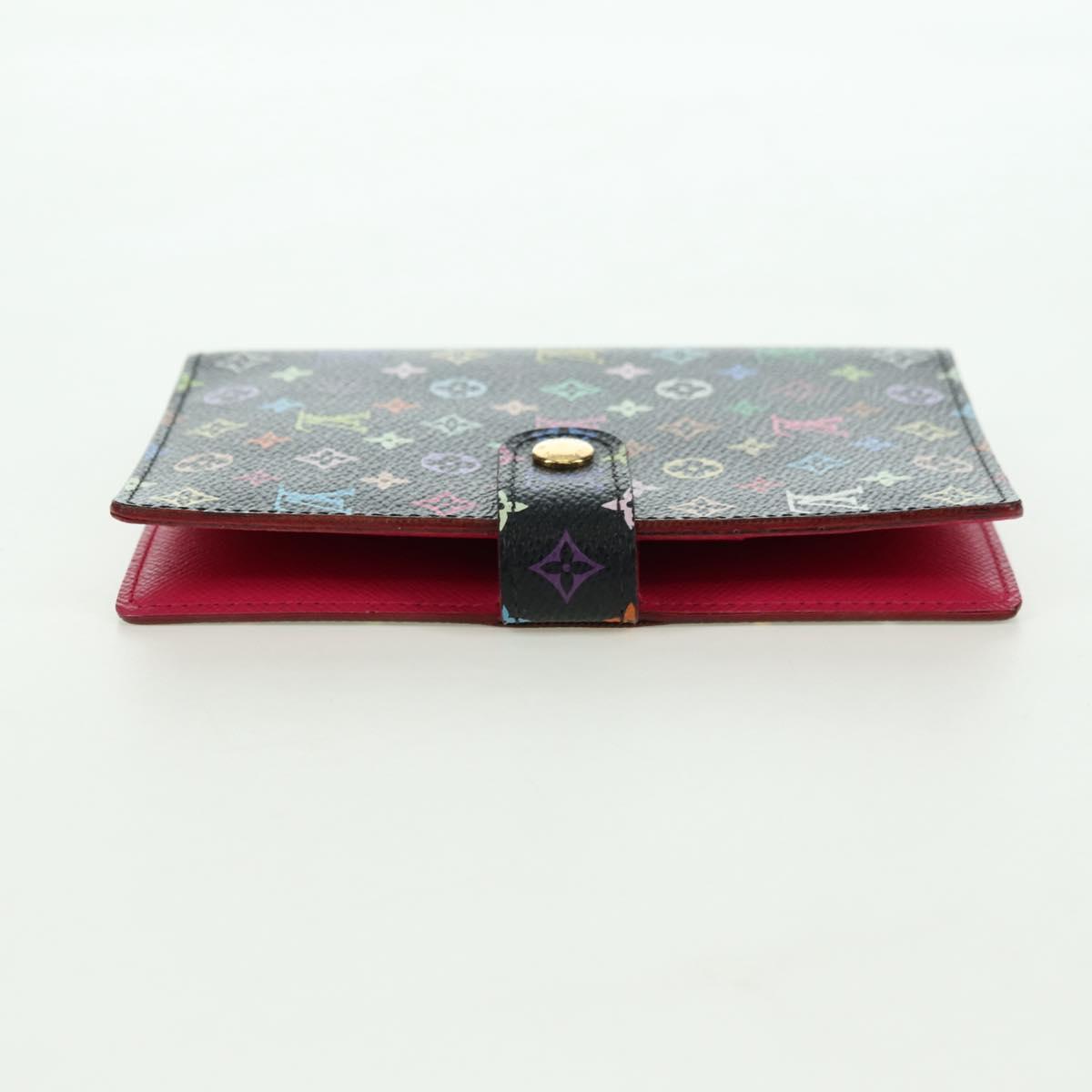 LOUIS VUITTON Monogram Multicolor Agenda PM Day Cover Black R20895 Auth 179928V