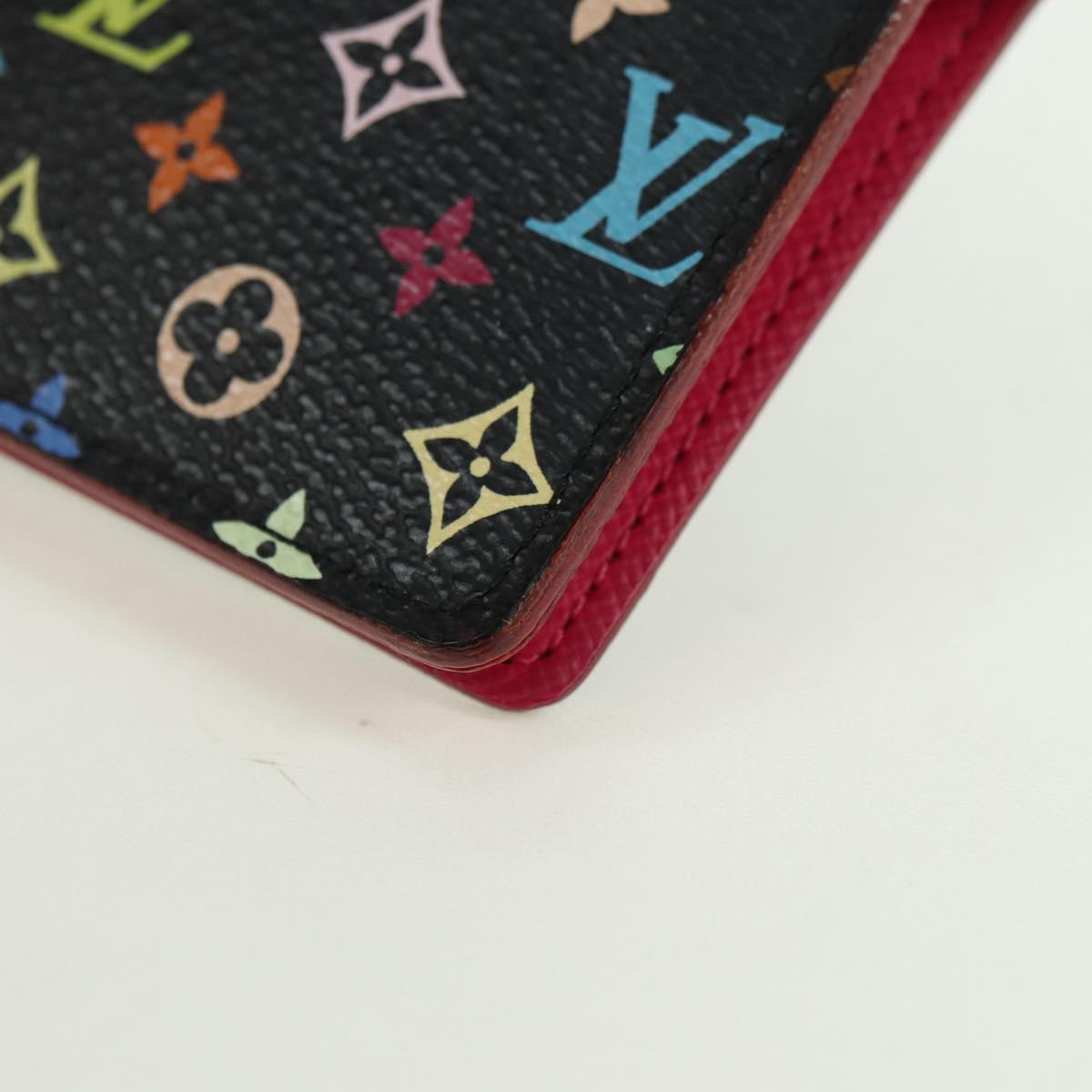 LOUIS VUITTON Monogram Multicolor Agenda PM Day Cover Black R20895 Auth 179928V