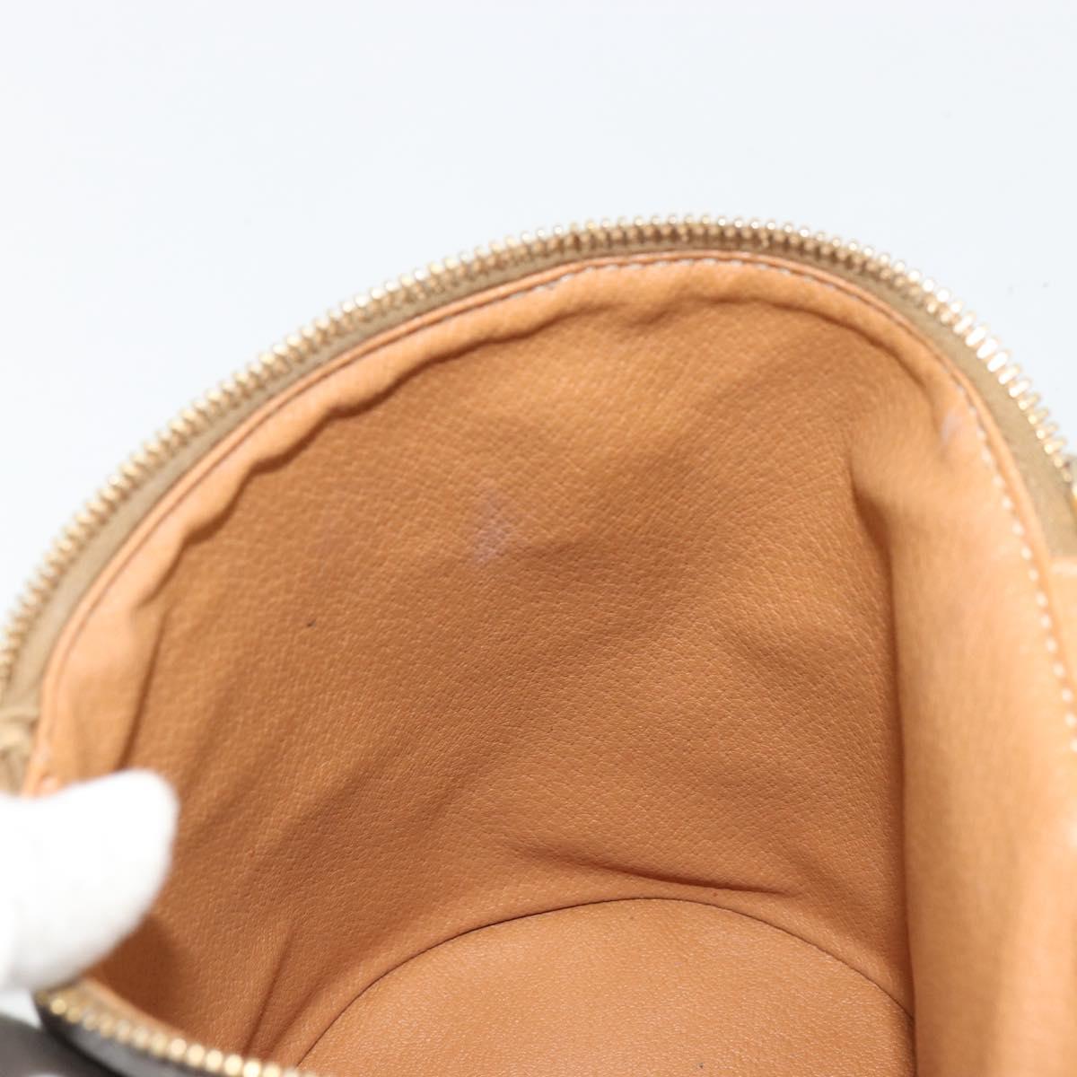CELINE Macadam Canvas Shoulder Bag PVC Leather Brown Gold Auth 179946