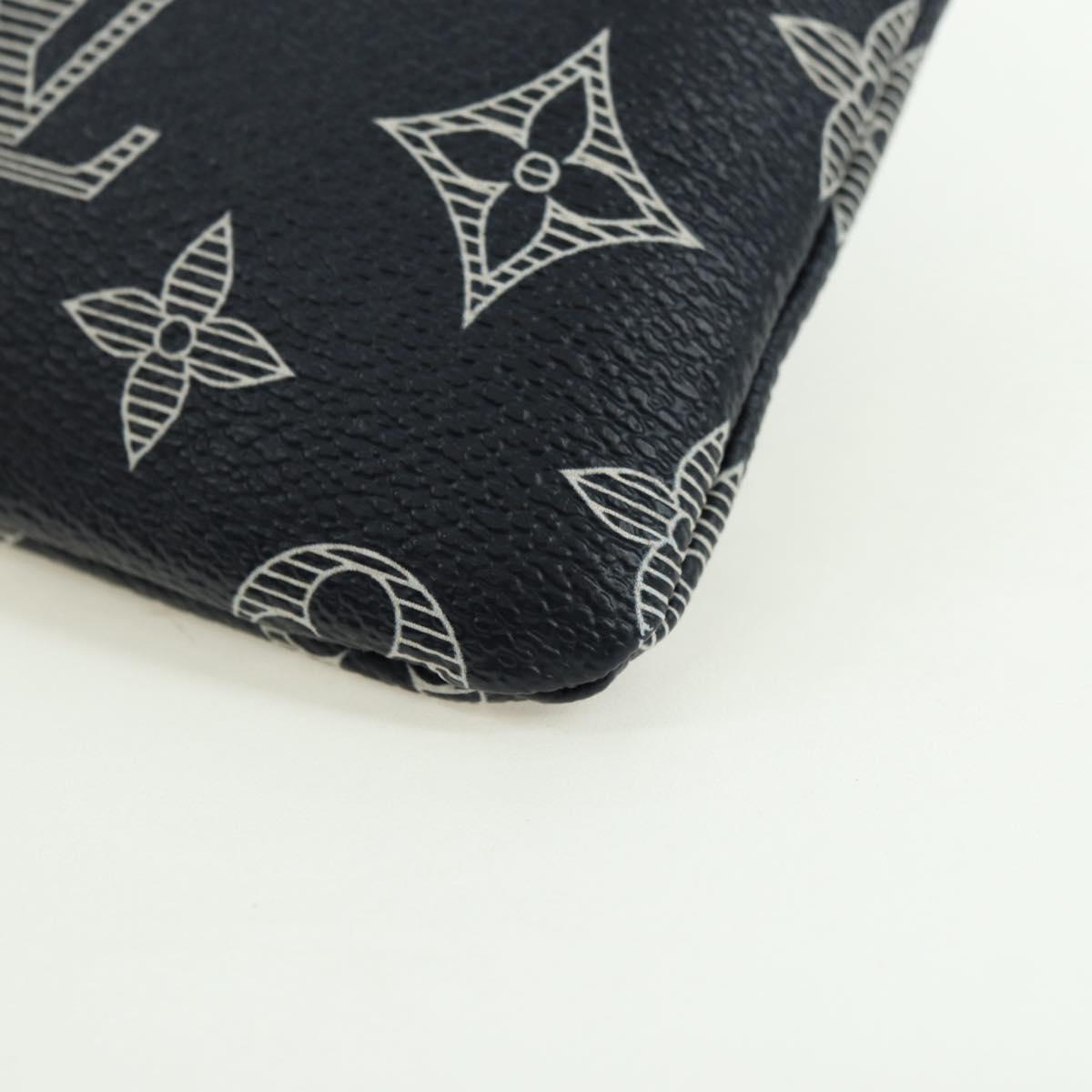 LOUIS VUITTON Monogram Ink Pochette Apollo Clutch Bag Navy M62905 Auth 179951M