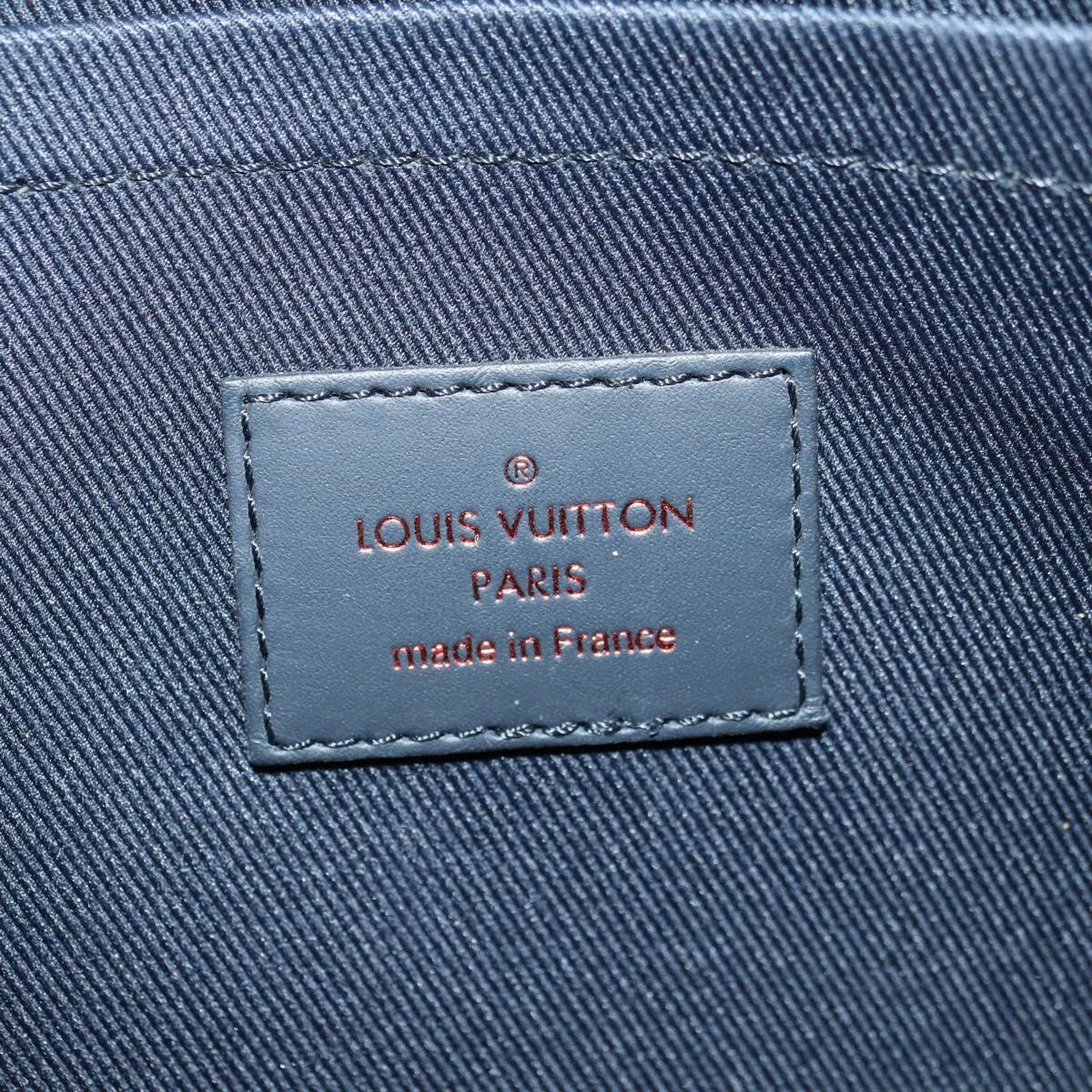 LOUIS VUITTON Monogram Ink Pochette Apollo Clutch Bag Navy M62905 Auth 179951M