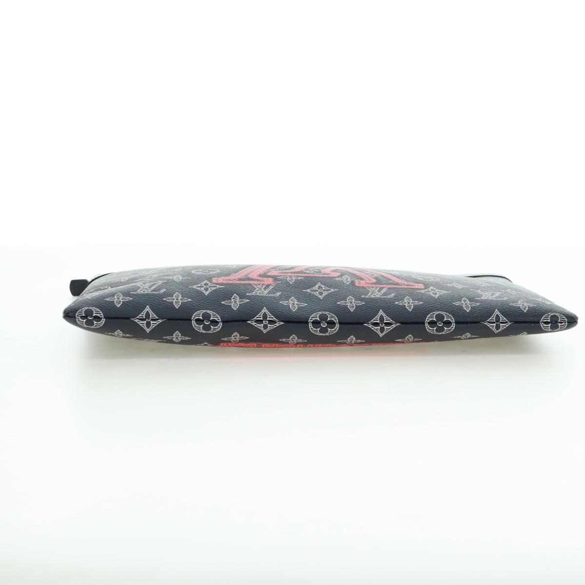 LOUIS VUITTON Monogram Ink Pochette Apollo Clutch Bag Navy M62905 Auth 179951M