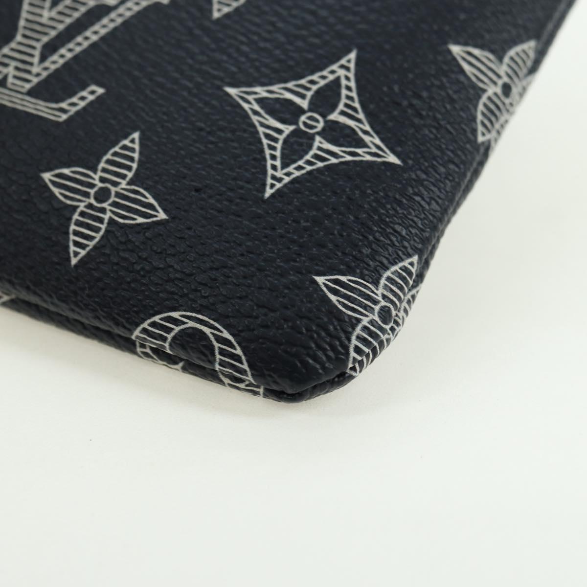 LOUIS VUITTON Monogram Ink Pochette Apollo Clutch Bag Navy M62905 Auth 179951M