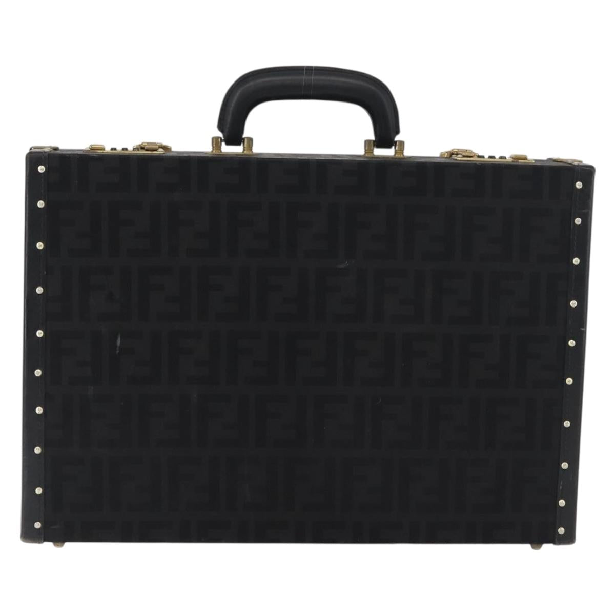 FENDI Zucca Canvas Trunk Black Auth 179960A