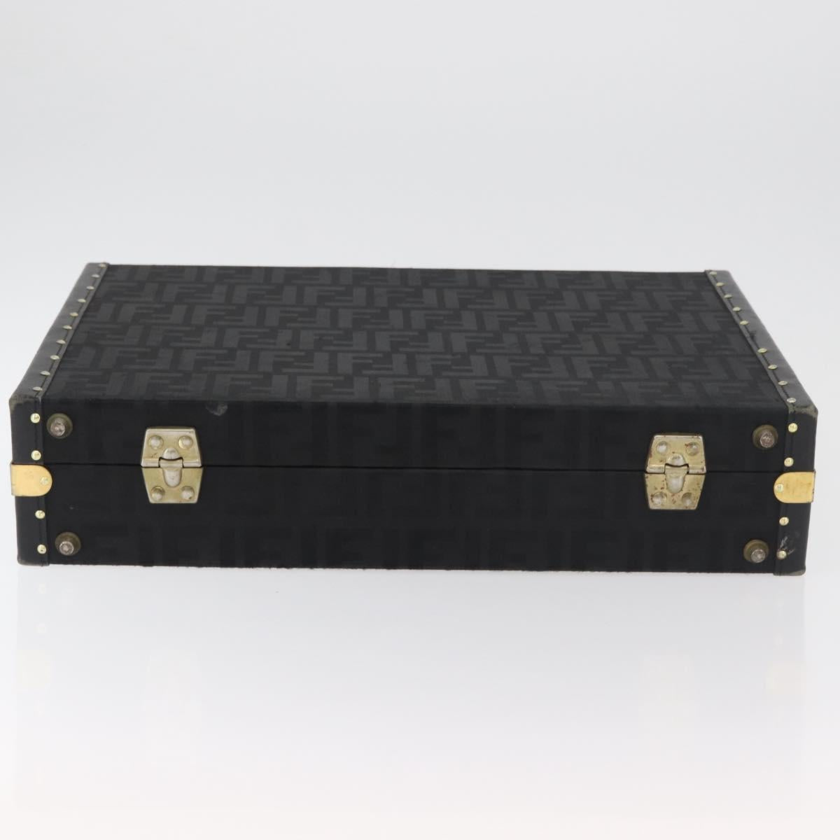 FENDI Zucca Canvas Trunk Black Auth 179960A