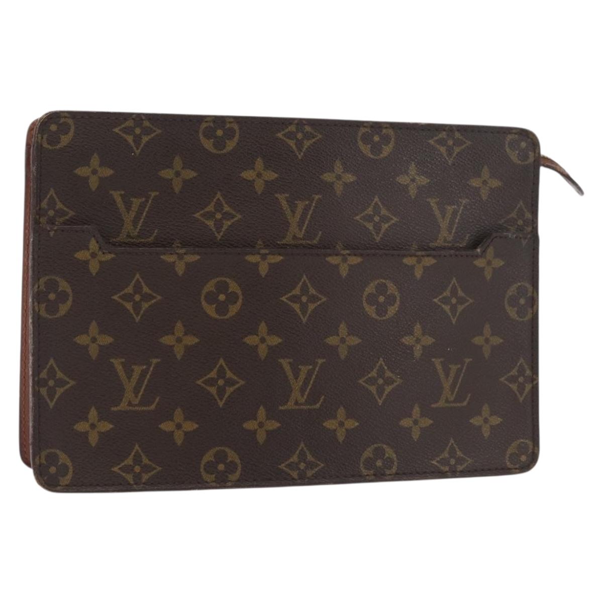 LOUIS VUITTON Monogram Pochette Homme Clutch Bag M51795 LV Auth 179962