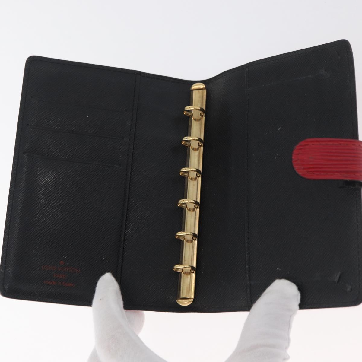 LOUIS VUITTON Epi Agenda PM Day Planner Cover Red R20057 LV Auth 179964