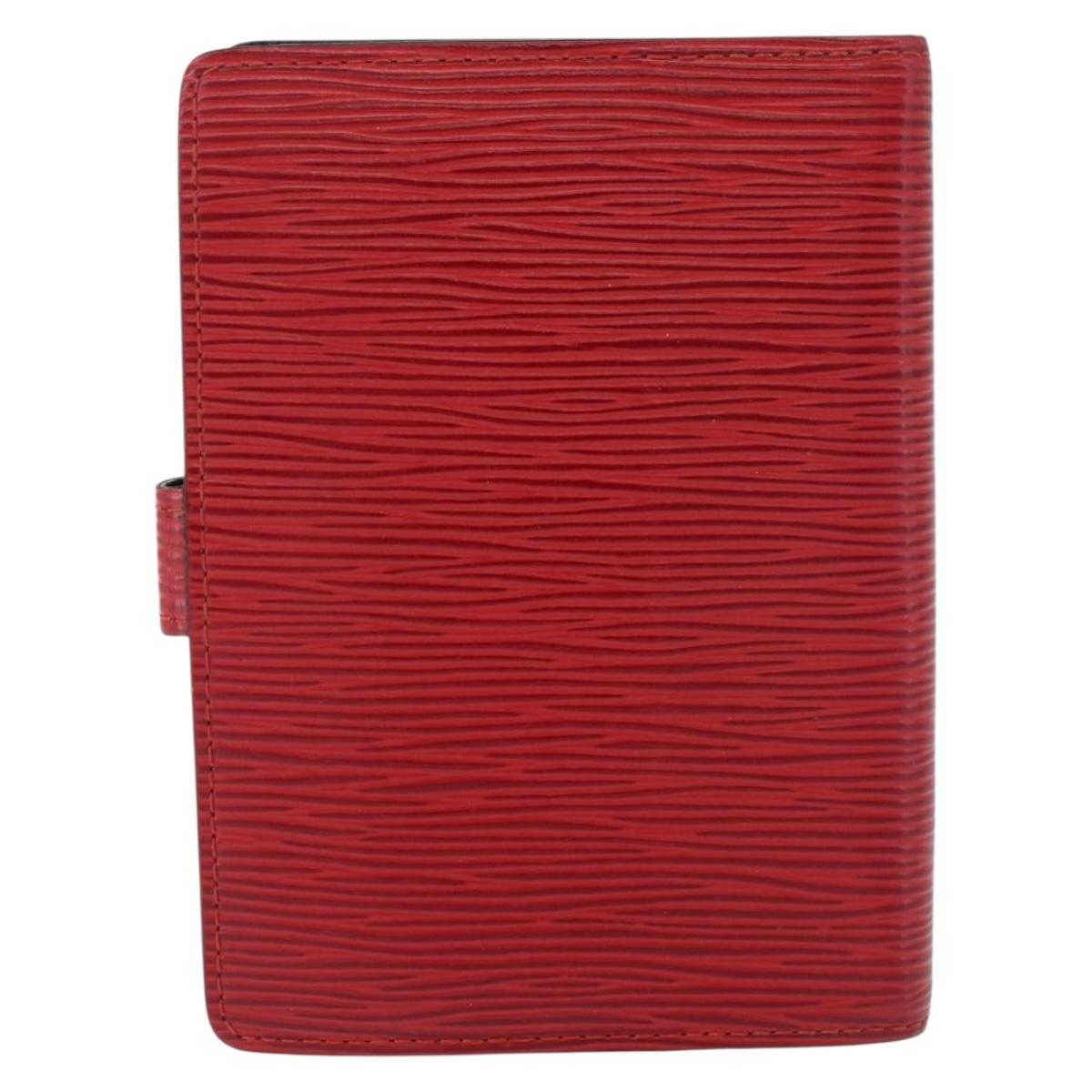 LOUIS VUITTON Epi Agenda PM Day Planner Cover Red R20057 LV Auth 179964