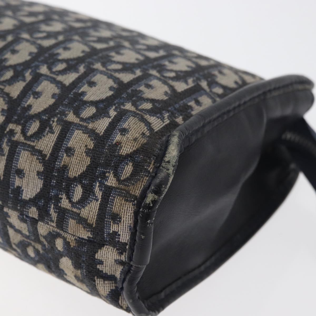 Christian Dior Trotter Canvas Clutch Bag Navy Auth 179986