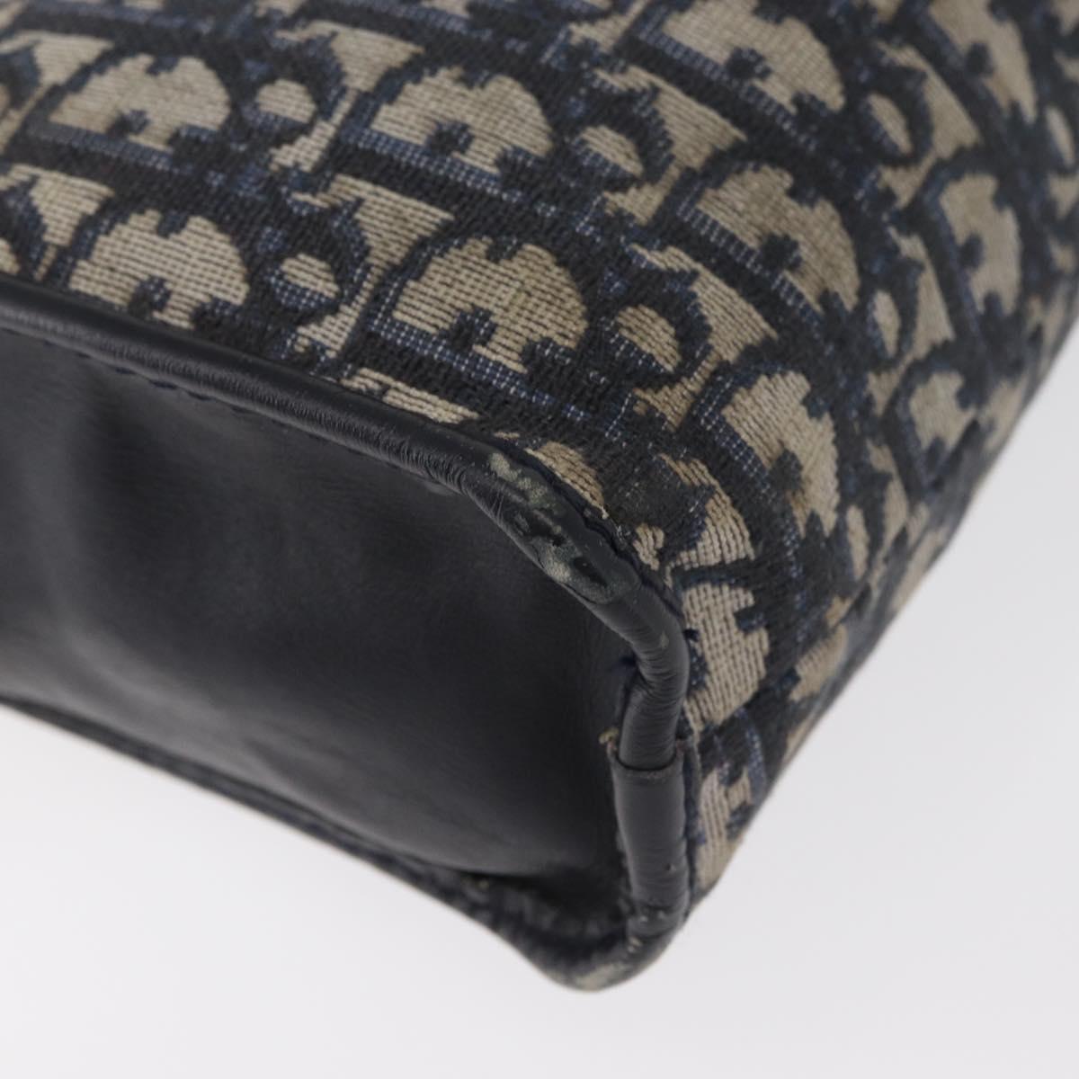 Christian Dior Trotter Canvas Clutch Bag Navy Auth 179986