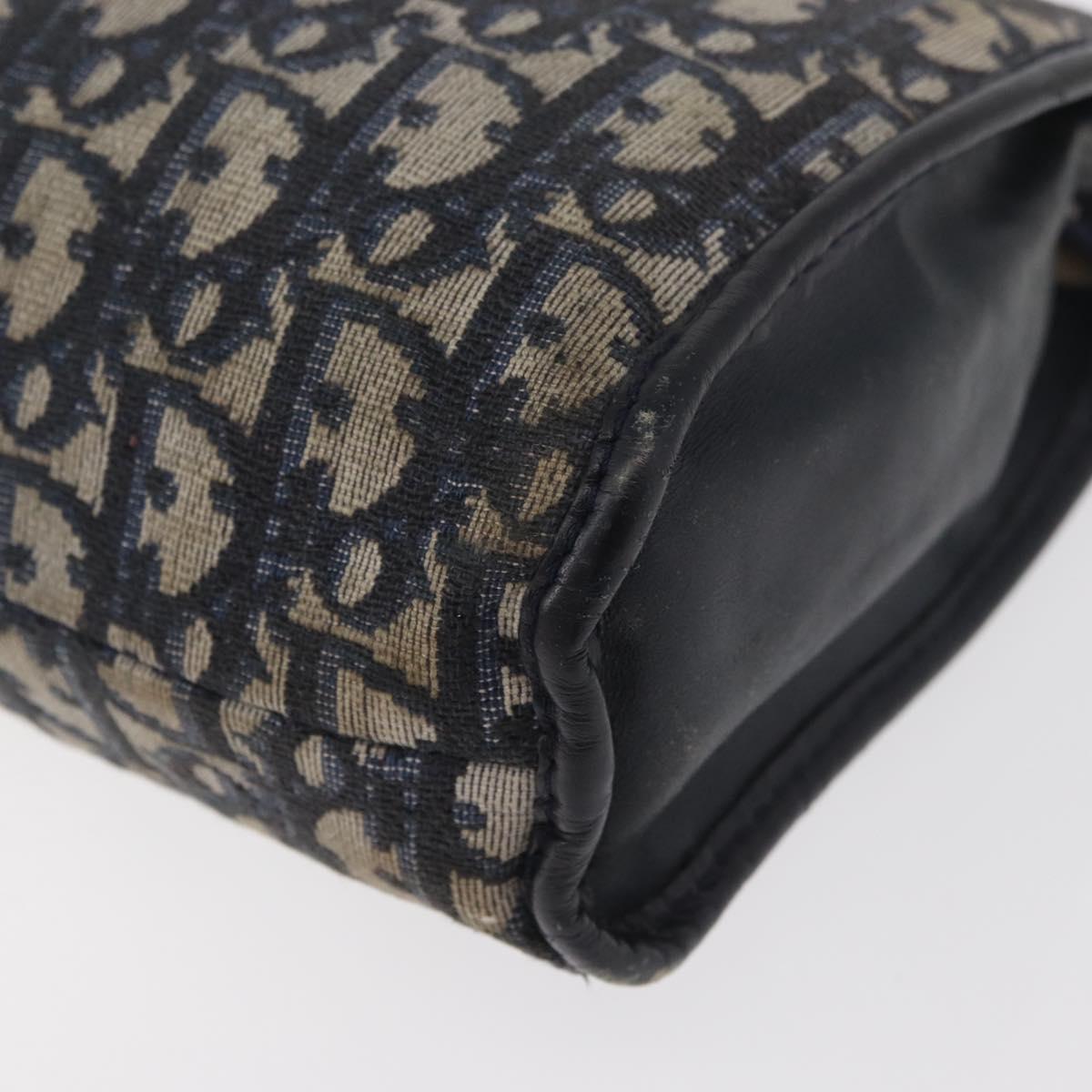 Christian Dior Trotter Canvas Clutch Bag Navy Auth 179986
