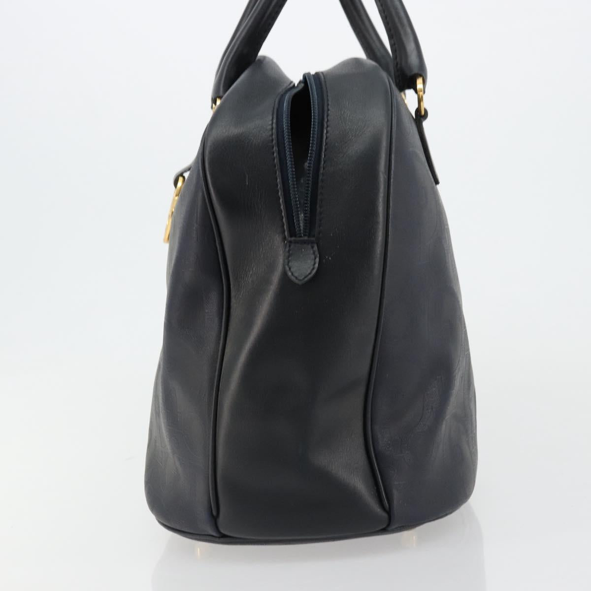Christian Dior Trotter Canvas Hand Bag Black Gold Auth 180006