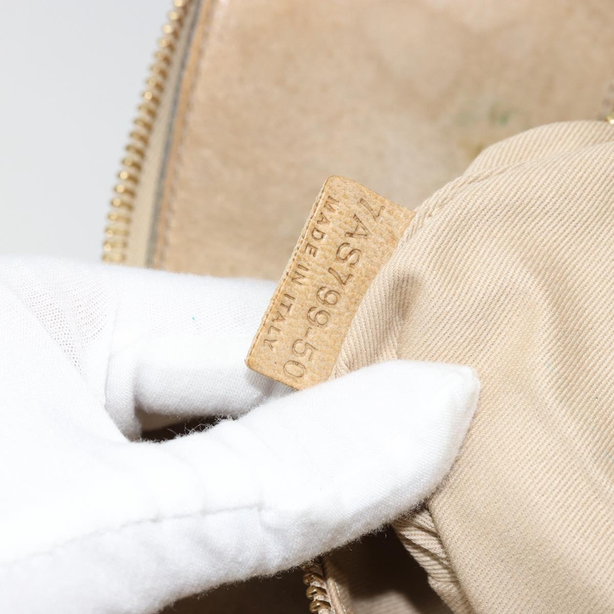 Chloe Hand Bag Leather Beige Gold Auth 180029