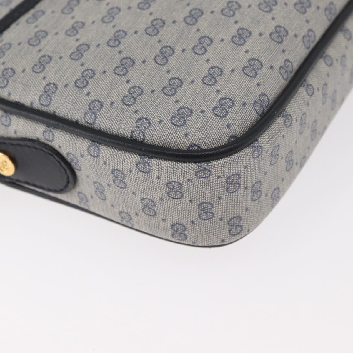 GUCCI Micro GG Supreme Shoulder Bag PVC Navy Gold 007 56 0095 Auth 180046