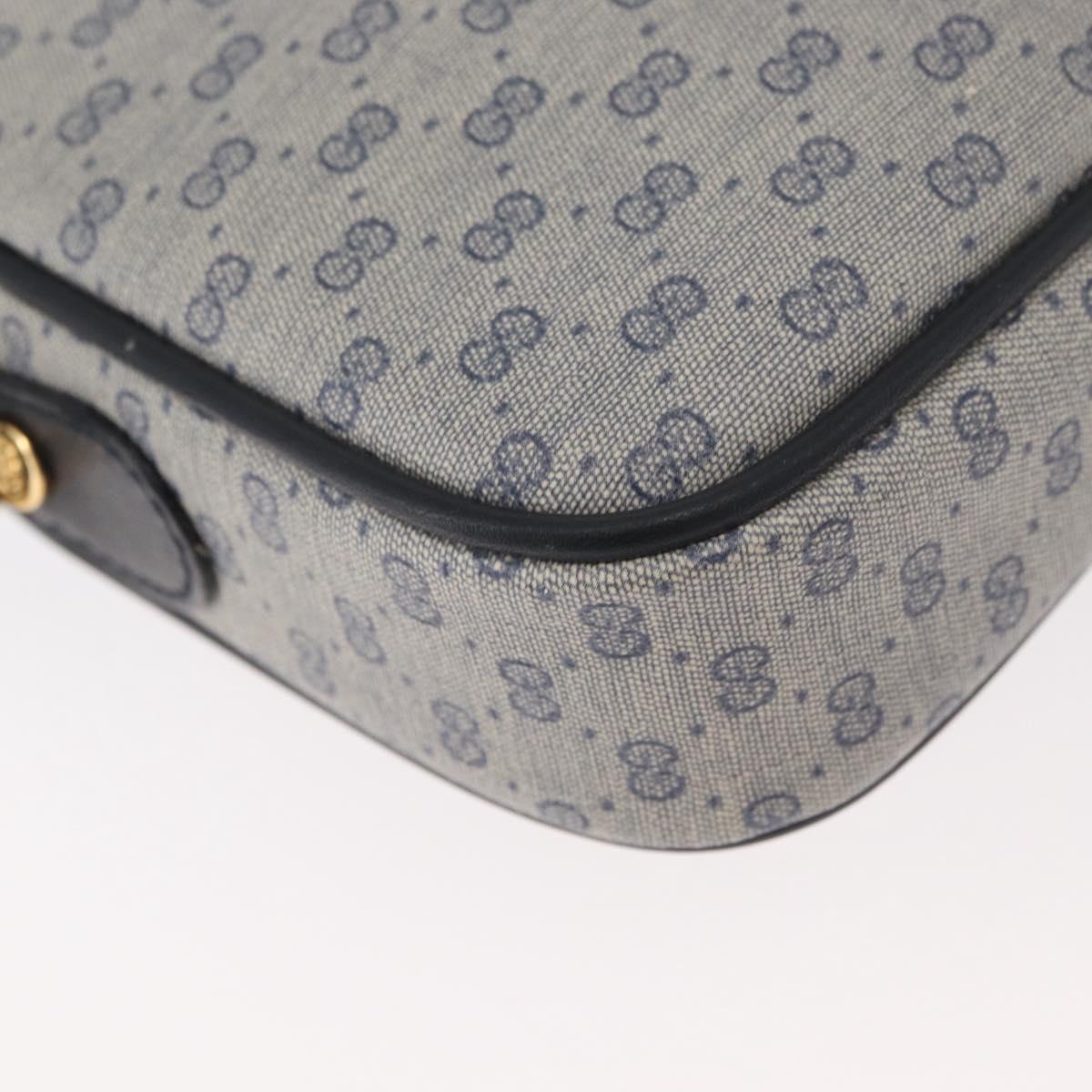GUCCI Micro GG Supreme Shoulder Bag PVC Navy Gold 007 56 0095 Auth 180046