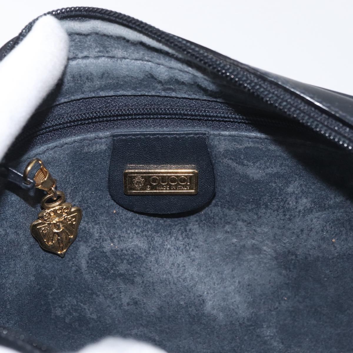 GUCCI Micro GG Supreme Shoulder Bag PVC Navy Gold 007 56 0095 Auth 180046