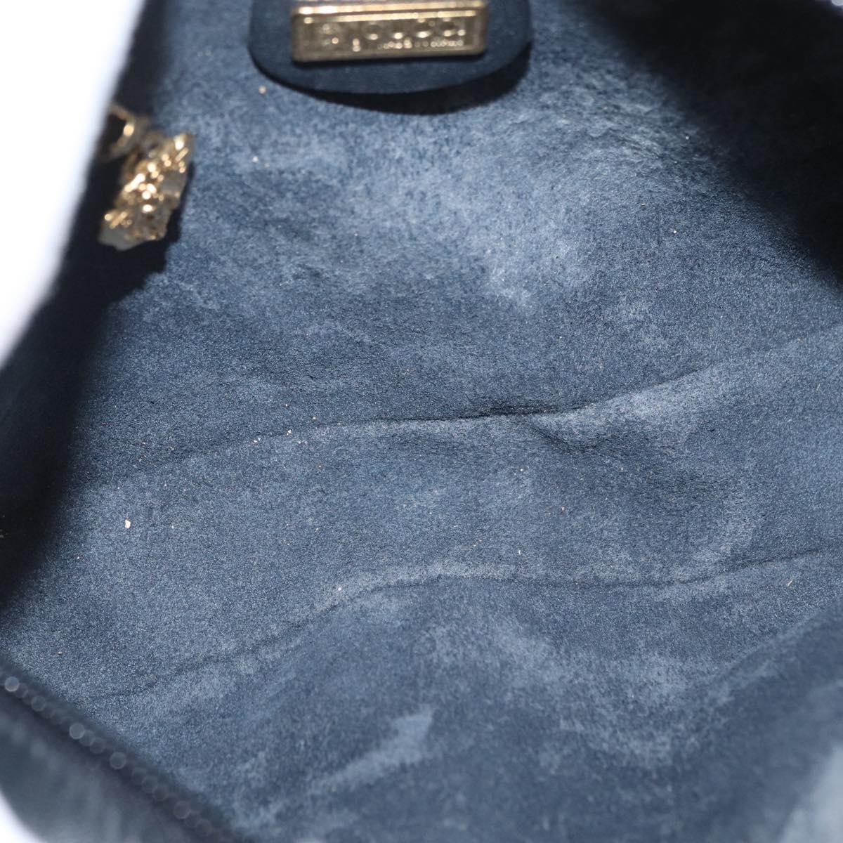 GUCCI Micro GG Supreme Shoulder Bag PVC Navy Gold 007 56 0095 Auth 180046