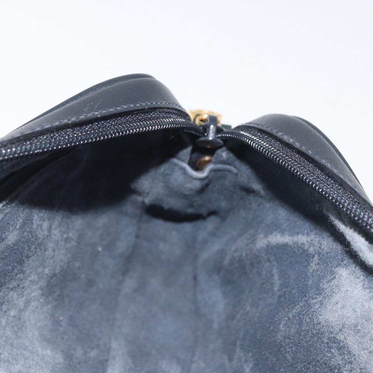 GUCCI Micro GG Supreme Shoulder Bag PVC Navy Gold 007 56 0095 Auth 180046