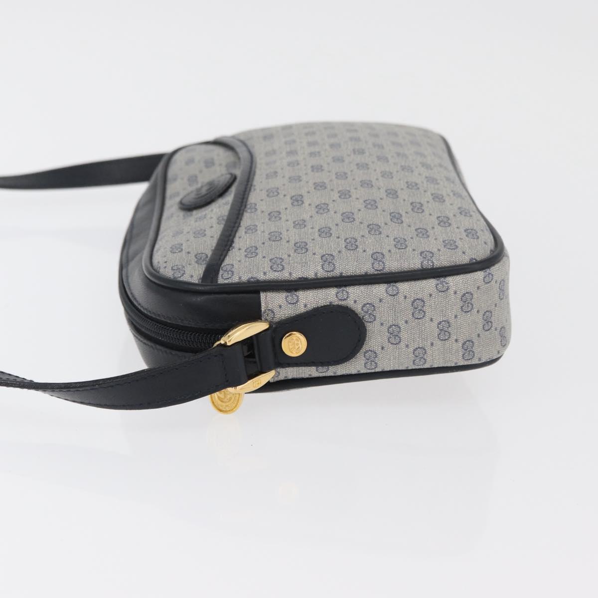 GUCCI Micro GG Supreme Shoulder Bag PVC Navy Gold 007 56 0095 Auth 180046