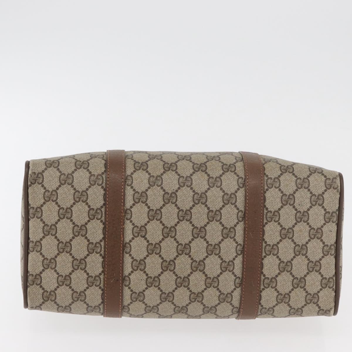 GUCCI GG Supreme Web Sherry Line Hand Bag PVC Beige Red 39 02 007 Auth 180049