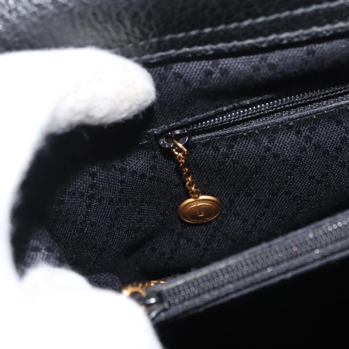 GUCCI Bamboo Tote Bag Suede Black Gold Auth 180053