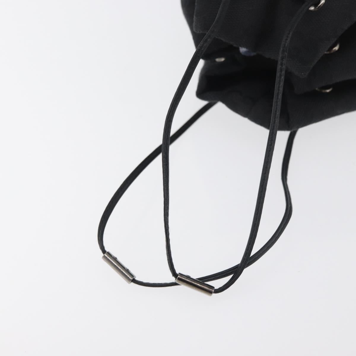 GUCCI GG Canvas Purse Pouch Black Silver 039 1054 Auth 180058