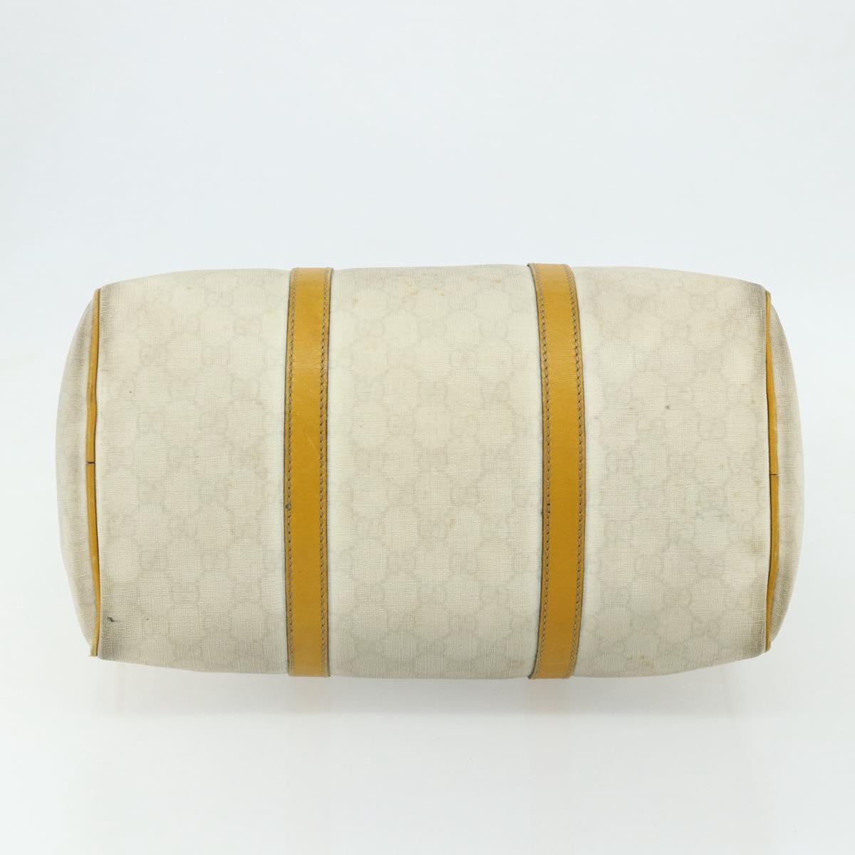 GUCCI GG Supreme Hand Bag PVC Ivory Silver 193603 Auth 180059