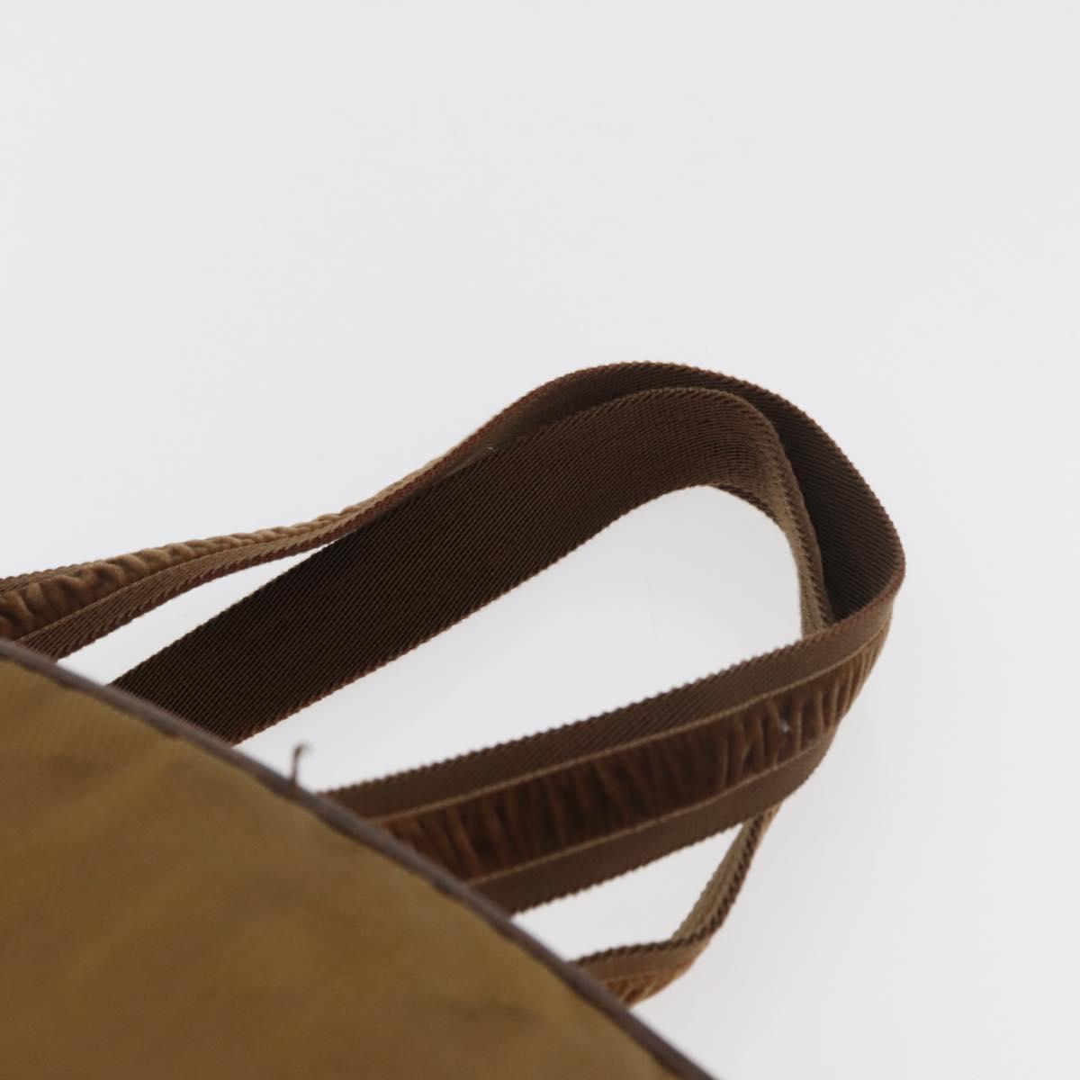 SAINT LAURENT Hand Bag Canvas Brown Auth 180089