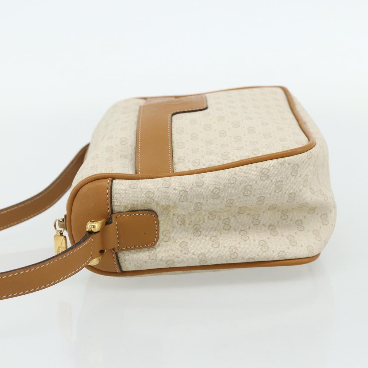 GUCCI Micro GG Supreme Shoulder Bag PVC White Gold 001 14 0412 Auth 180108